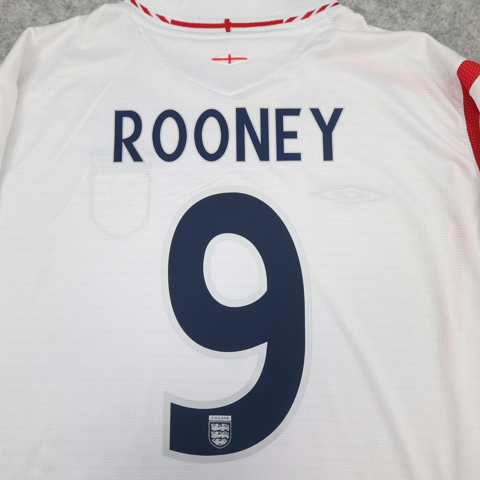 Vintage England Home Shirt Mens 2XL White 2005 2007 Football Umbro Rooney 9 photo 3