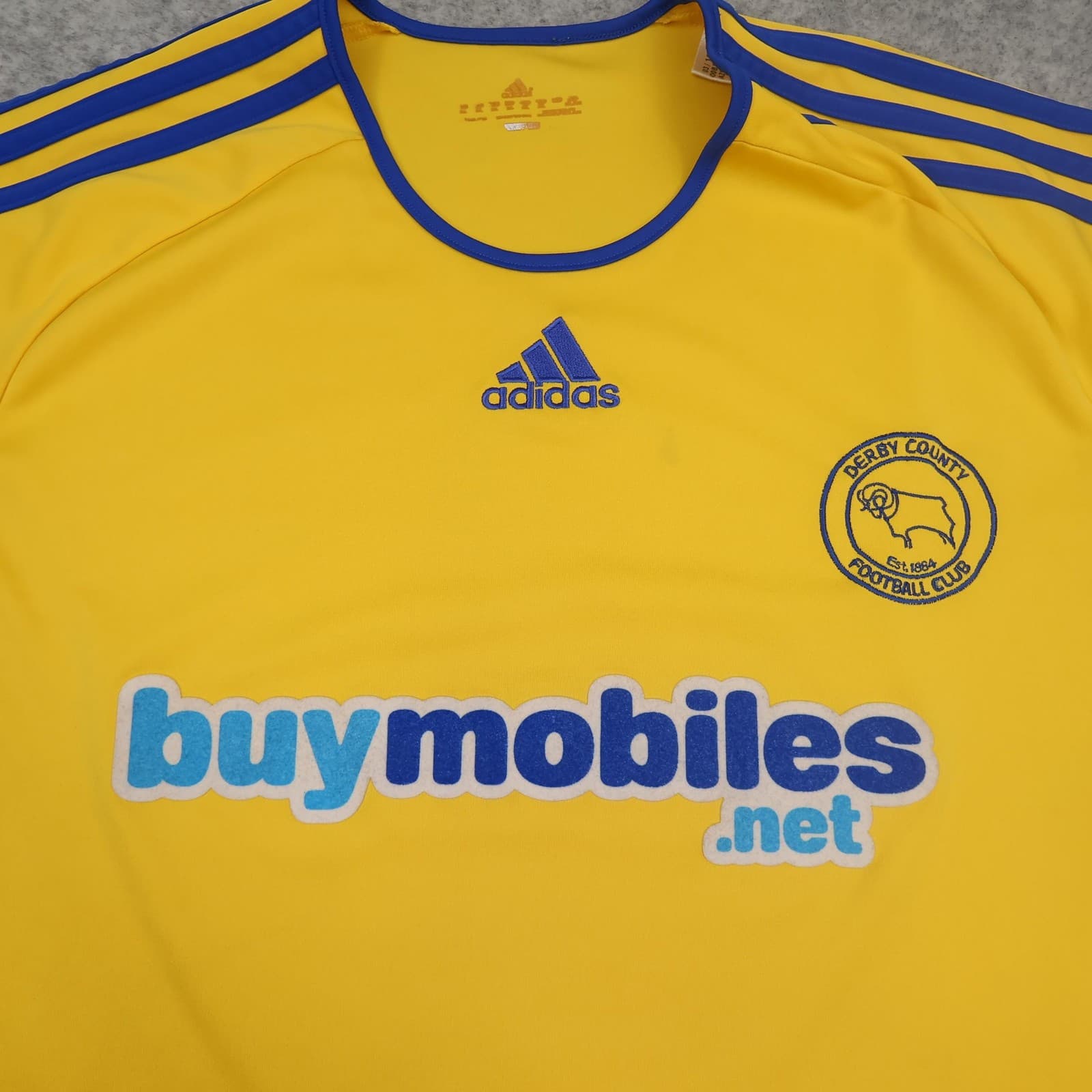 Derby County Shirt Mens 2XL Yellow Away 2010 2011 Football Adidas Buymobiles photo 3