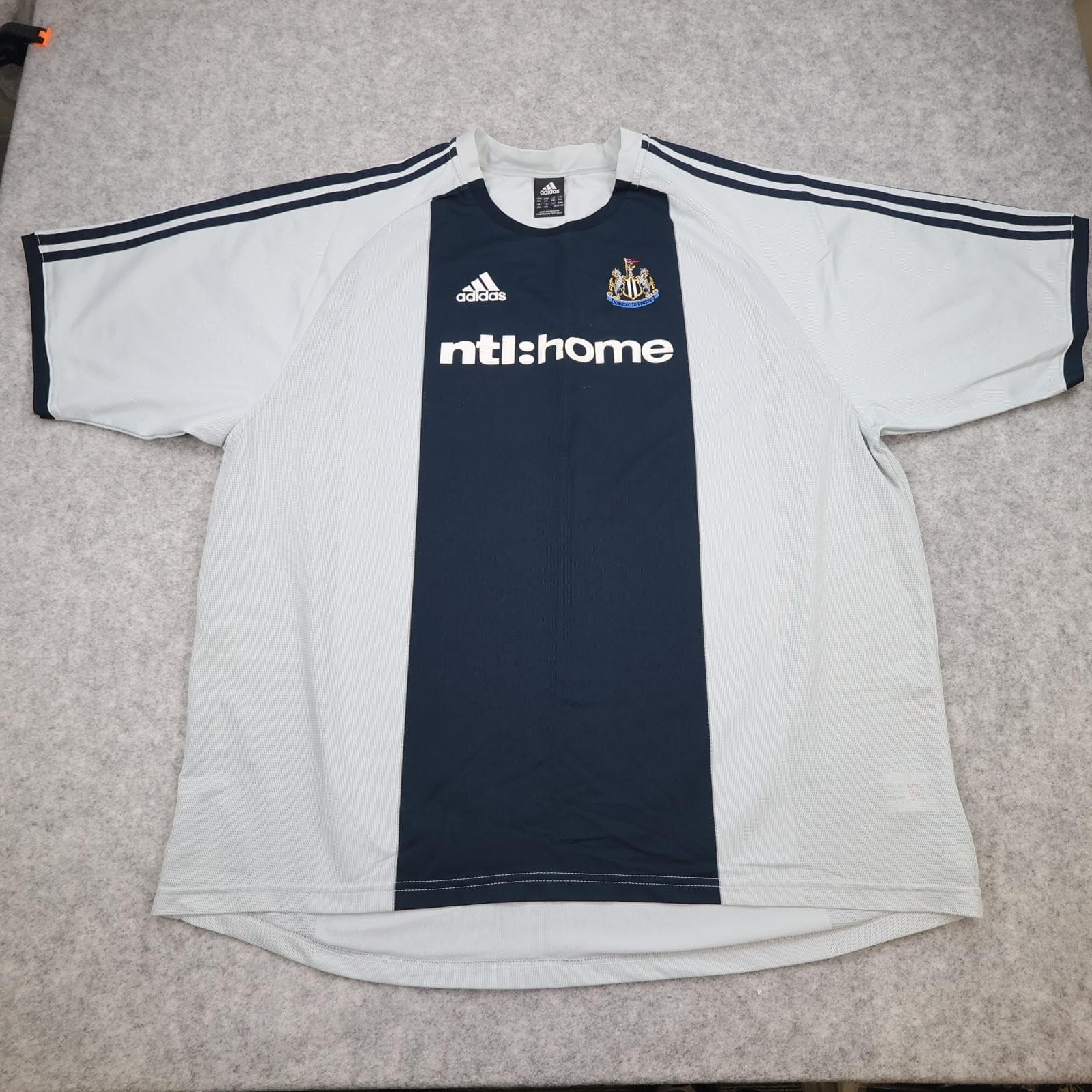 Vintage Newcastle United Shirt Mens 3XL Grey Away 2002 2003 Adidas NTL Jersey