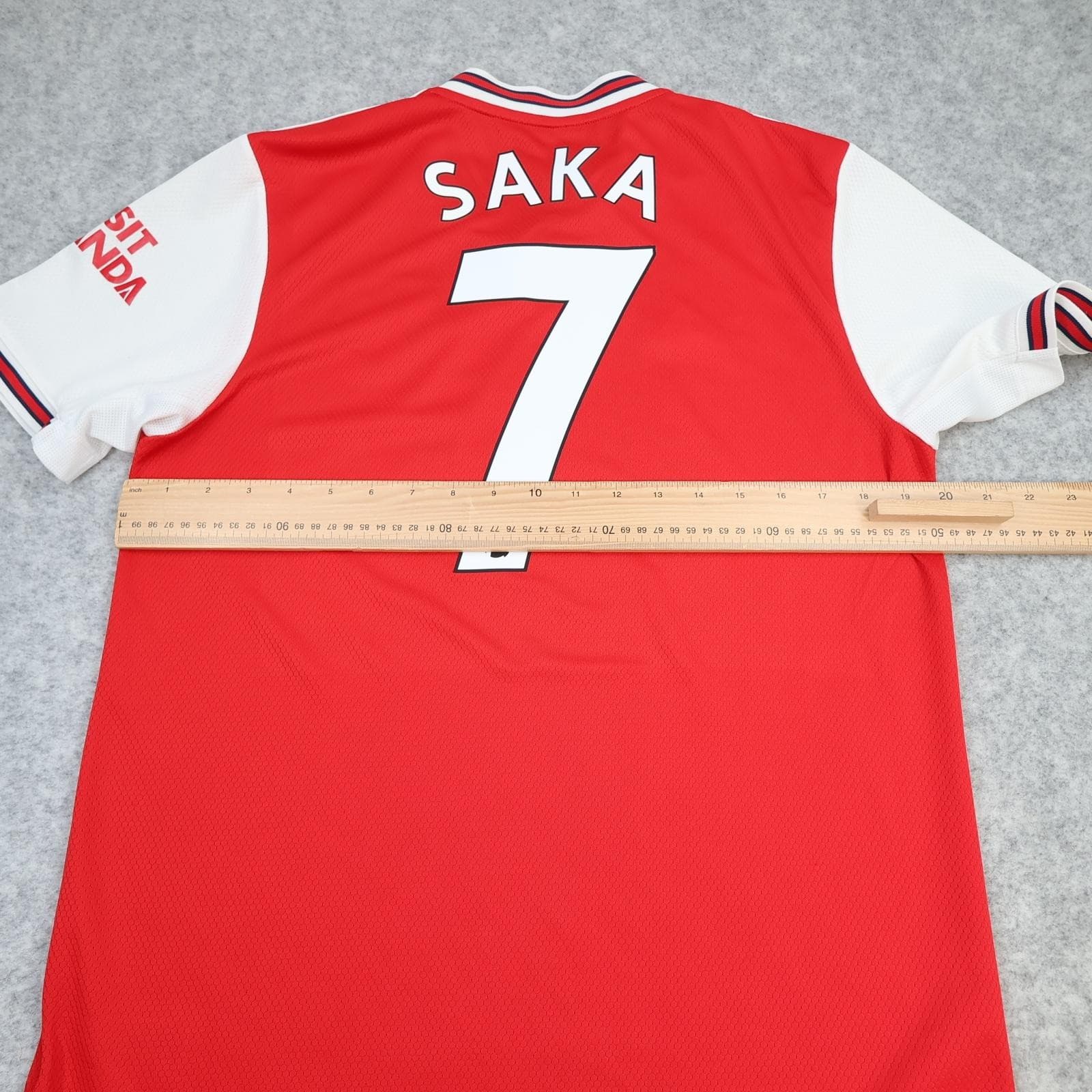Arsenal Shirt Mens Medium Red Home 2019 2020 Football Adidas Fly Emirates Saka 7 photo 11