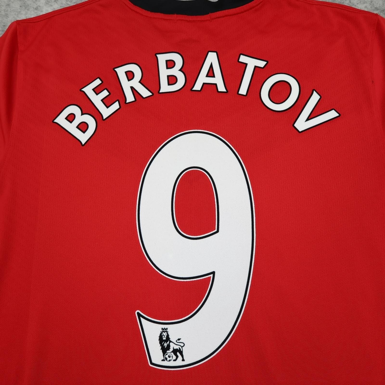 Manchester United Shirt Mens Large Red 2009 2010 Football Nike AIG Berbatov 9 photo 2