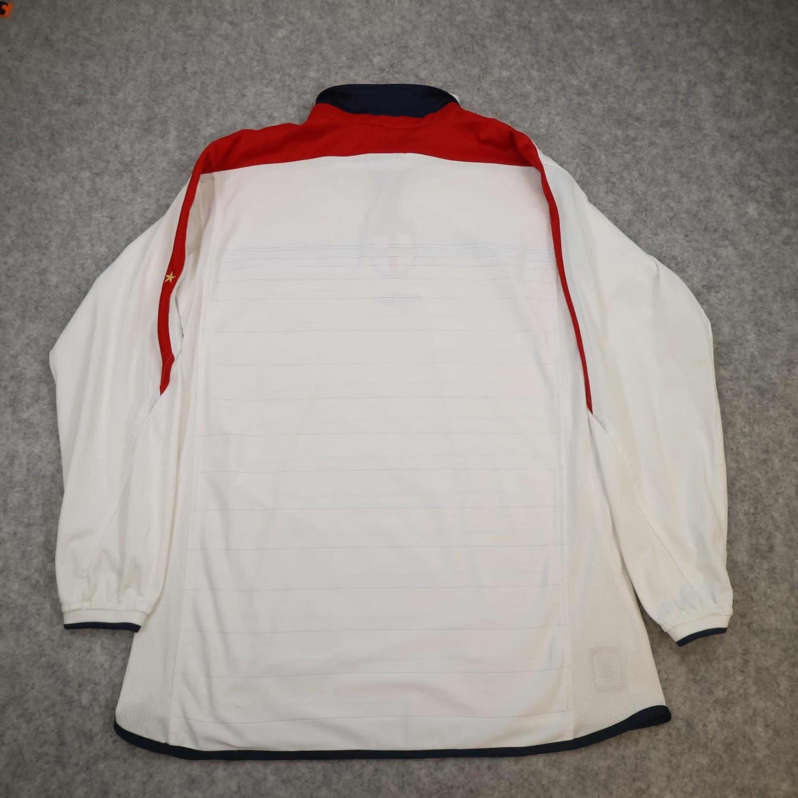 Vintage England Home Shirt Mens Large White Long Sleeve 2003 2005 Umbro Jersey photo 2
