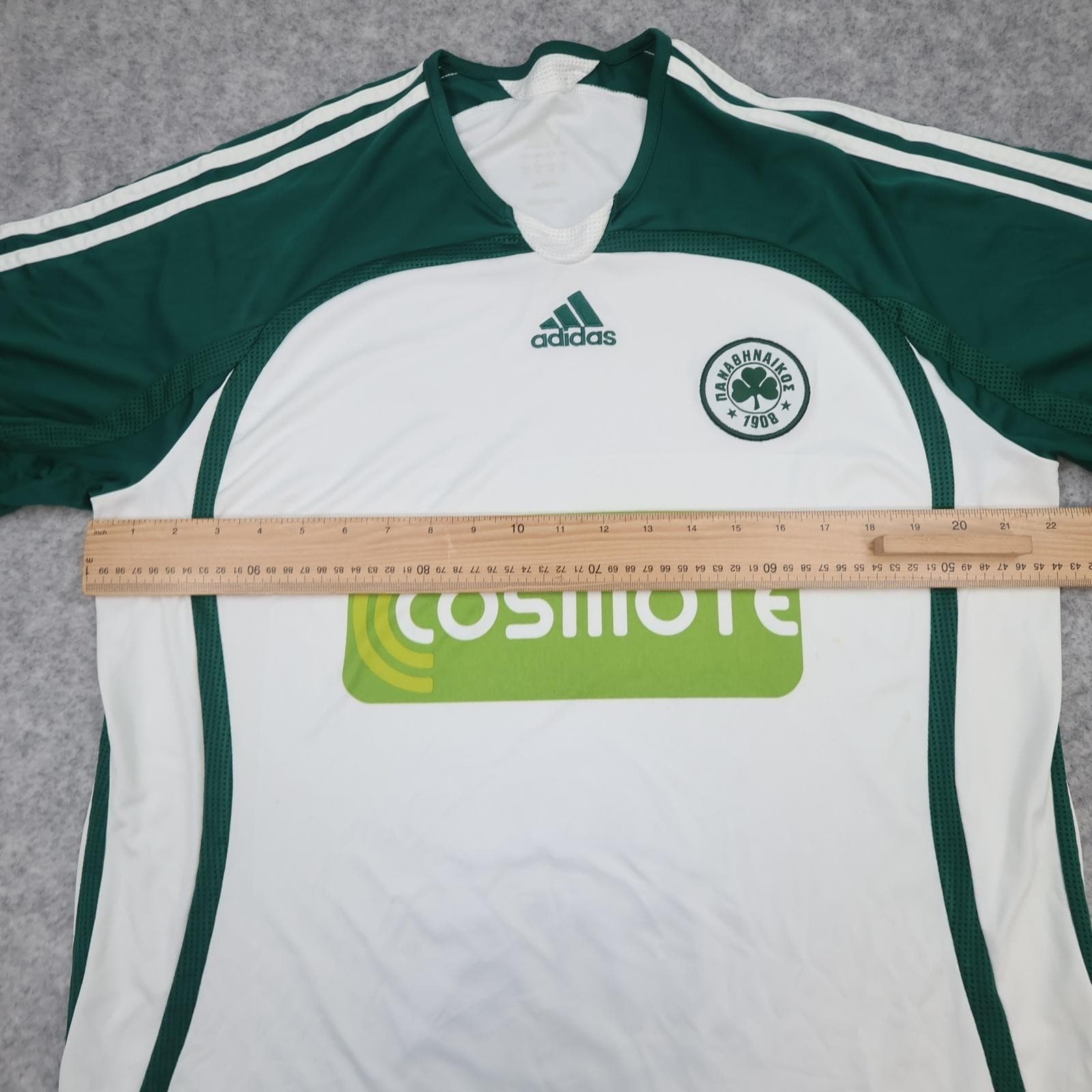 Vintage Panathinaikos Shirt Mens Large White 2006 2007 Football Adidas Cosmote photo 9
