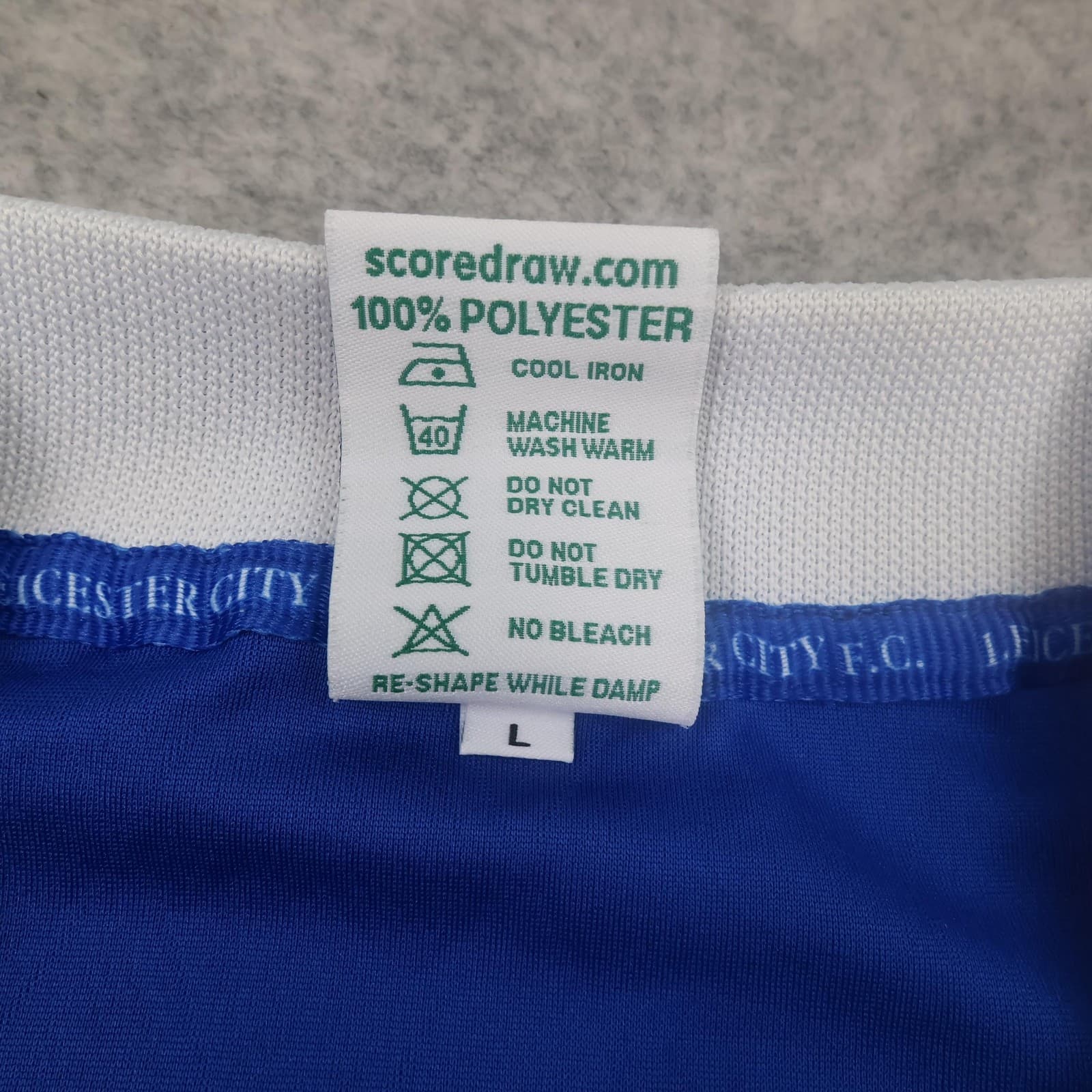 Leicester City Shirt Mens Large Blue Home 1998 2000 Score Draw Walkers Jersey photo 8