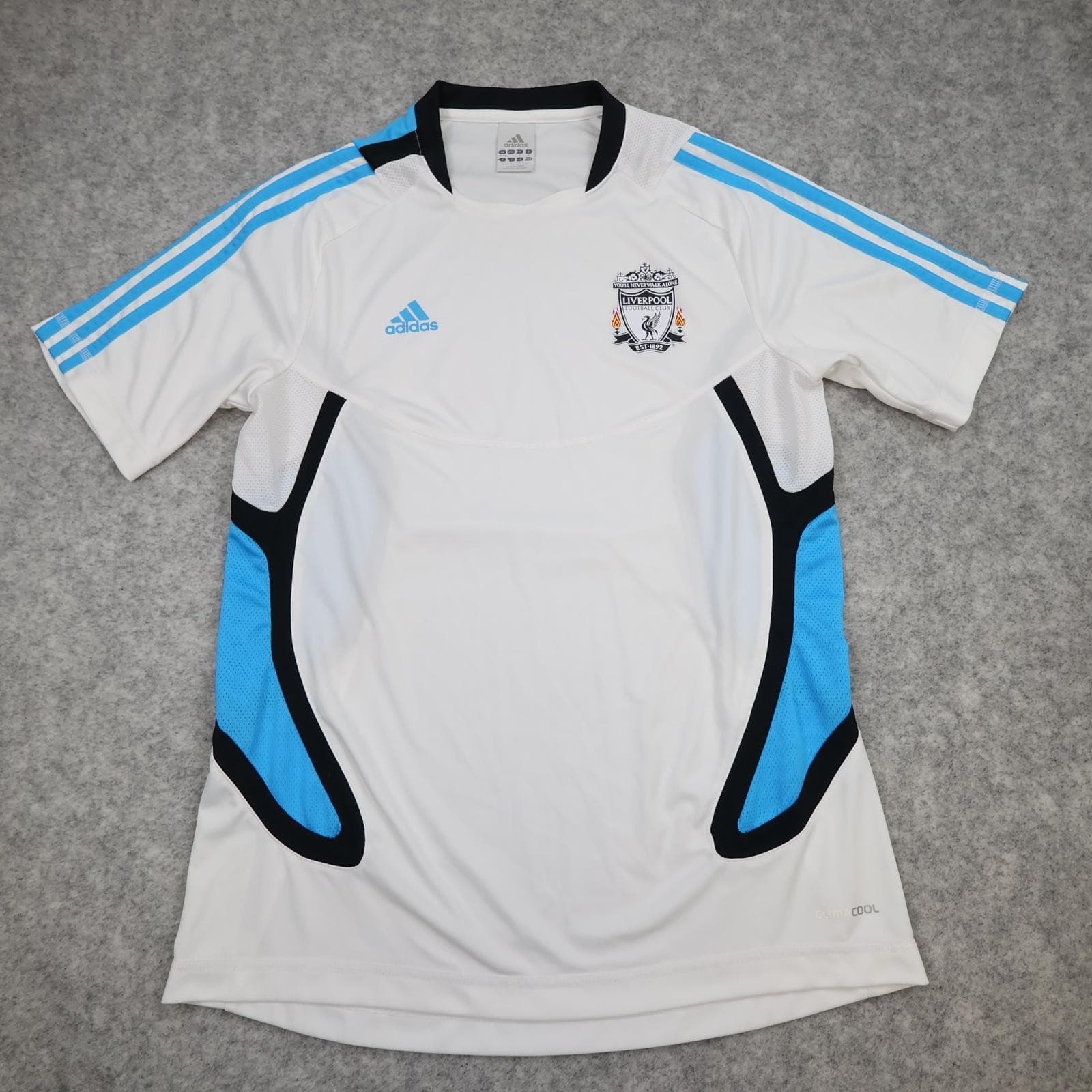 Liverpool Training Shirt Mens Medium White 2011 2012 Football Adidas Climacool
