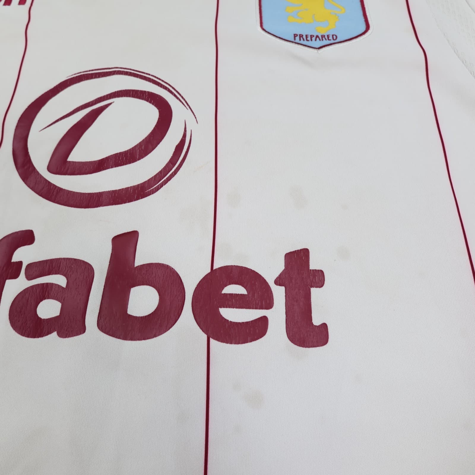 Aston Villa Shirt Medium White Away Kit 2014 2015 Macron Soccer Jack Grealish 40 photo 6