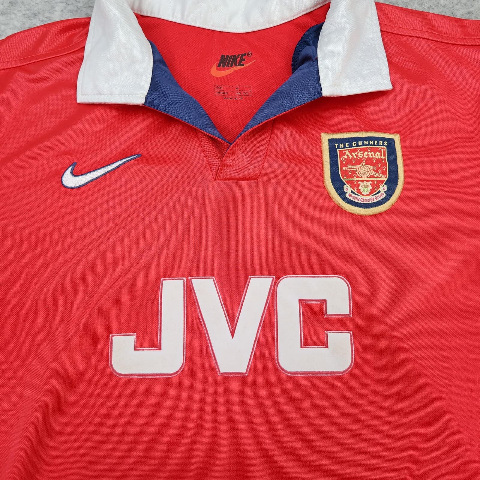 Vintage Arsenal Shirt Kids 10-12 Years Red Home 1996 1998 Football Nike JVC photo 3