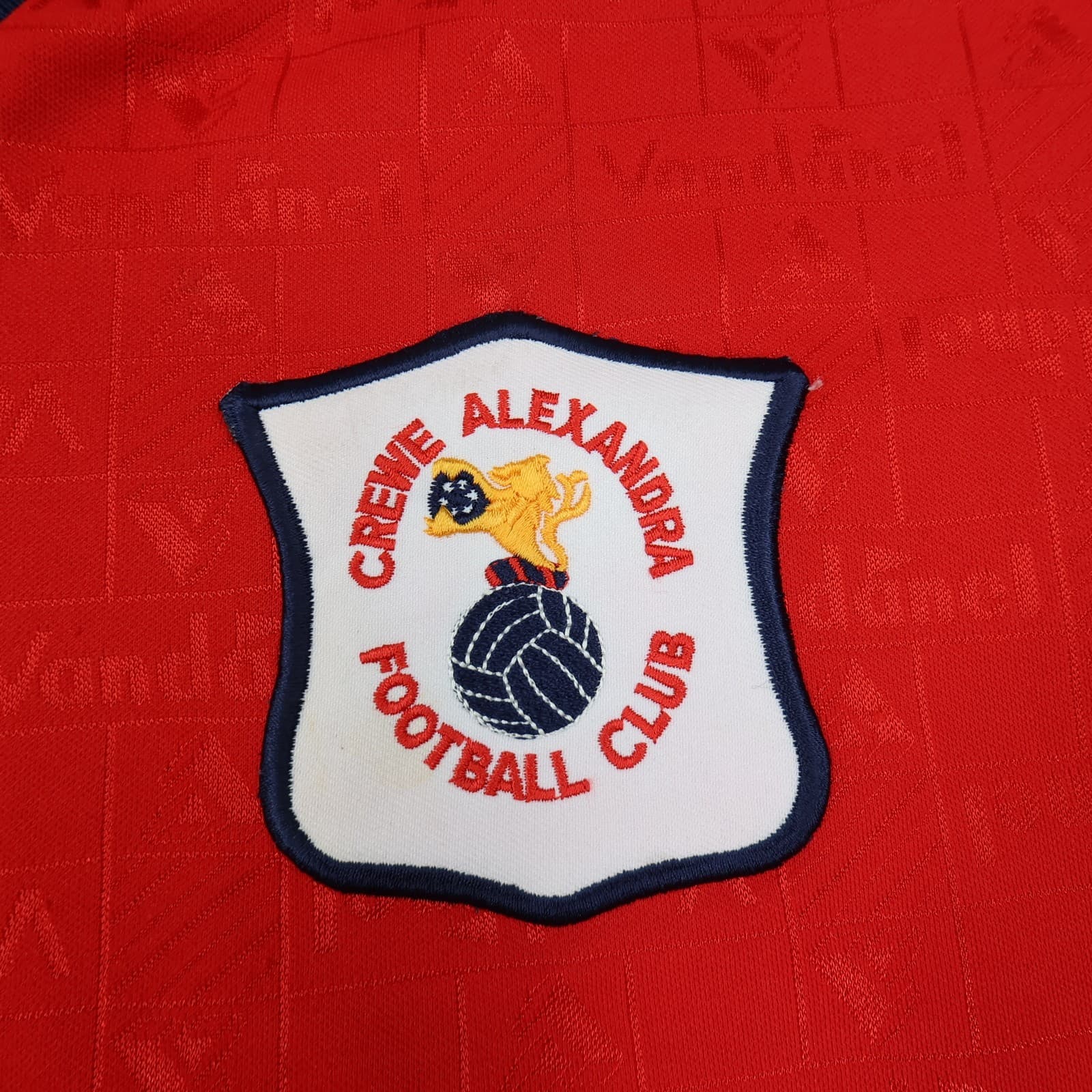 Vintage Crewe Alexandra Shirt Large Red Home Kit 1995 1996 Vandanel Boldon James photo 4