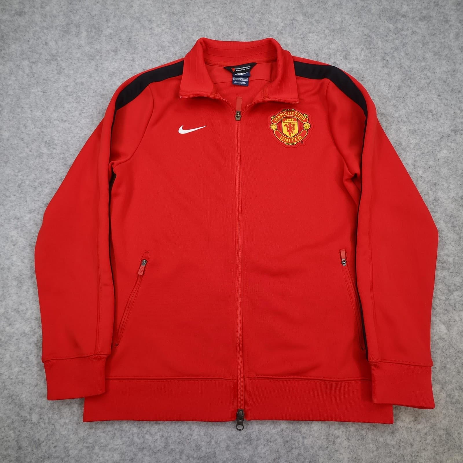 Manchester United Jacket Youth XL Red EPL Football Nike Track Top 13-15 Yrs