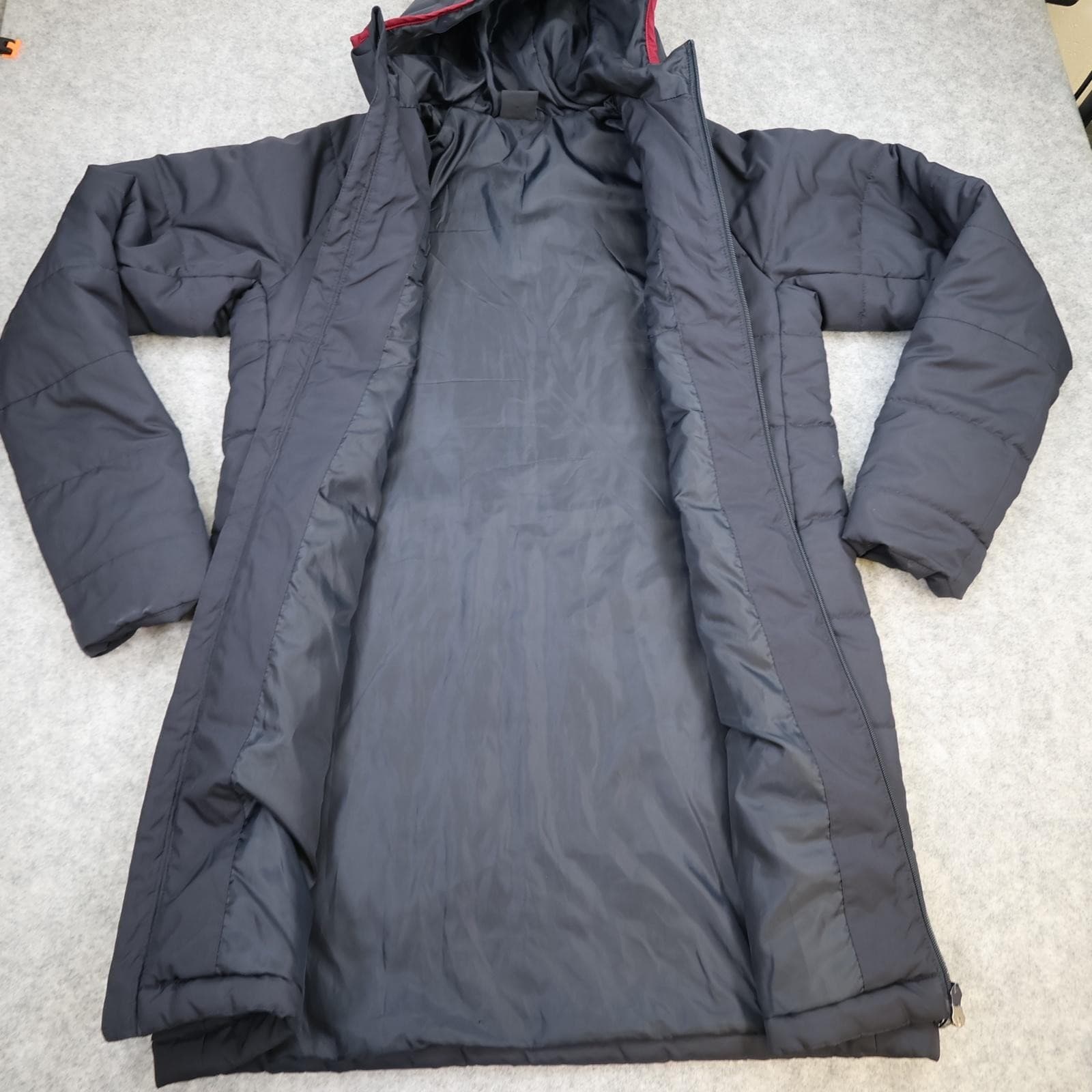 West Ham United Jacket Mens Medium Navy EPL Football Umbro Hooded Padded Coat photo 3