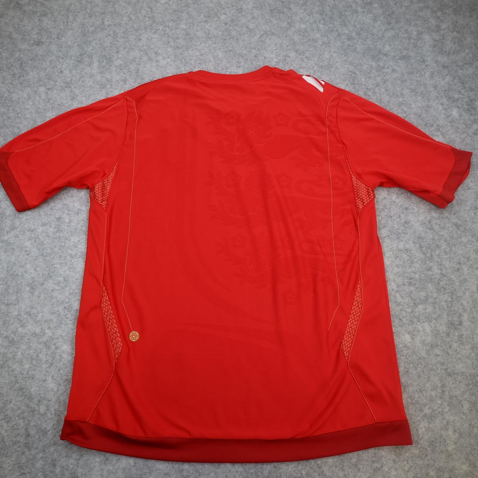 England Away Shirt Mens XL Red 2006 2008 Umbro Soccer Jersey Three Lions Top photo 2
