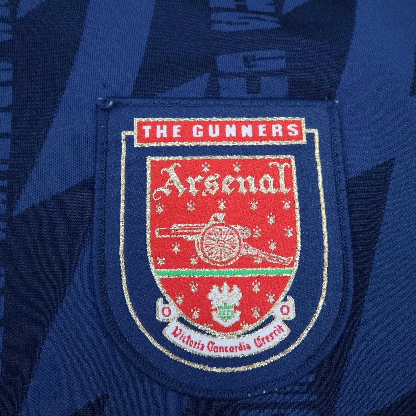 Vintage Arsenal Away Shirt Mens XL Blue 1994 1995 Football Nike JVC Jersey photo 5