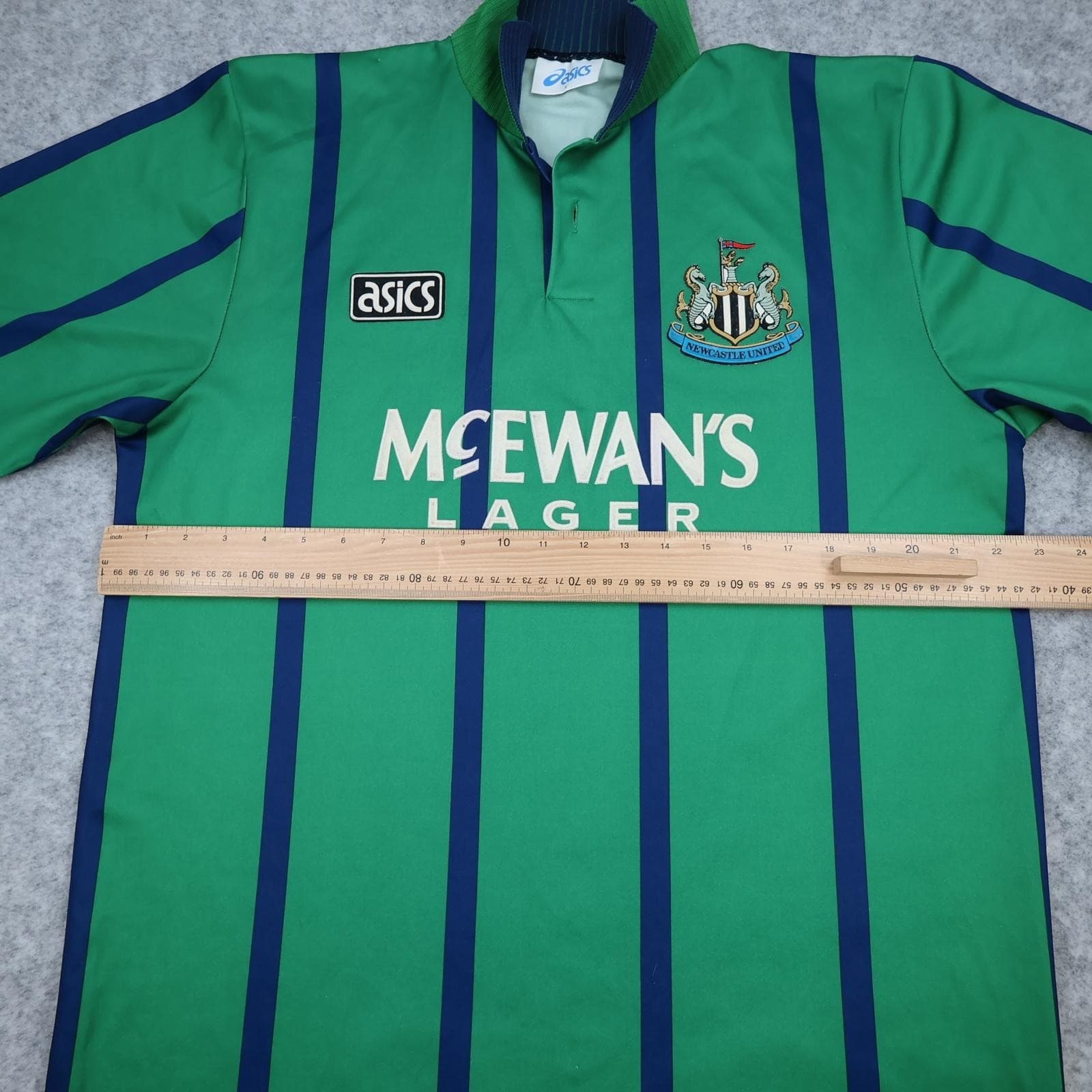 Vintage Newcastle United Shirt Mens Large Green 3rd Kit 1994 1995 Asics McEwan's photo 9