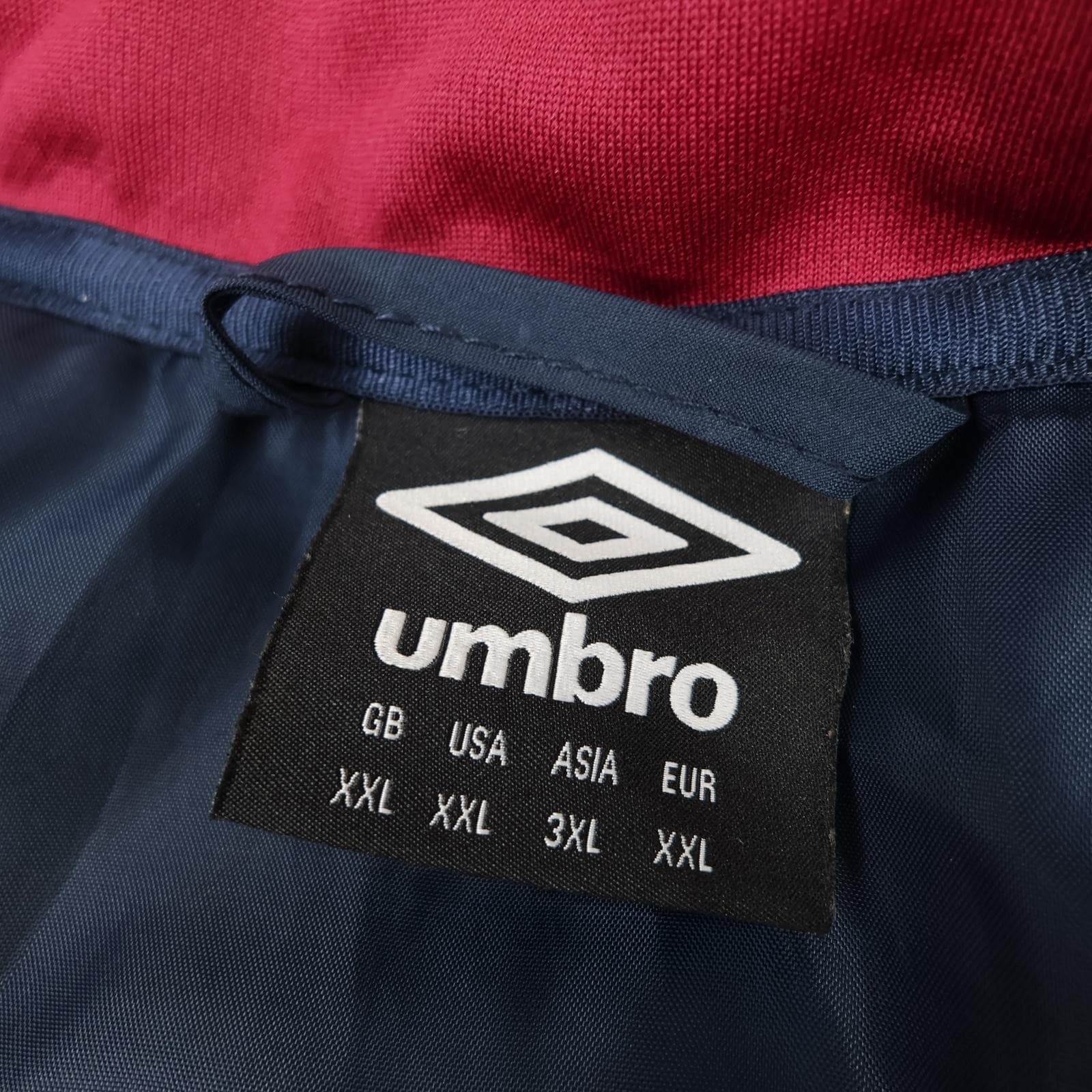 West Ham United Jacket Mens 2XL Blue Navy EPL Football Umbro Padded Training photo 7