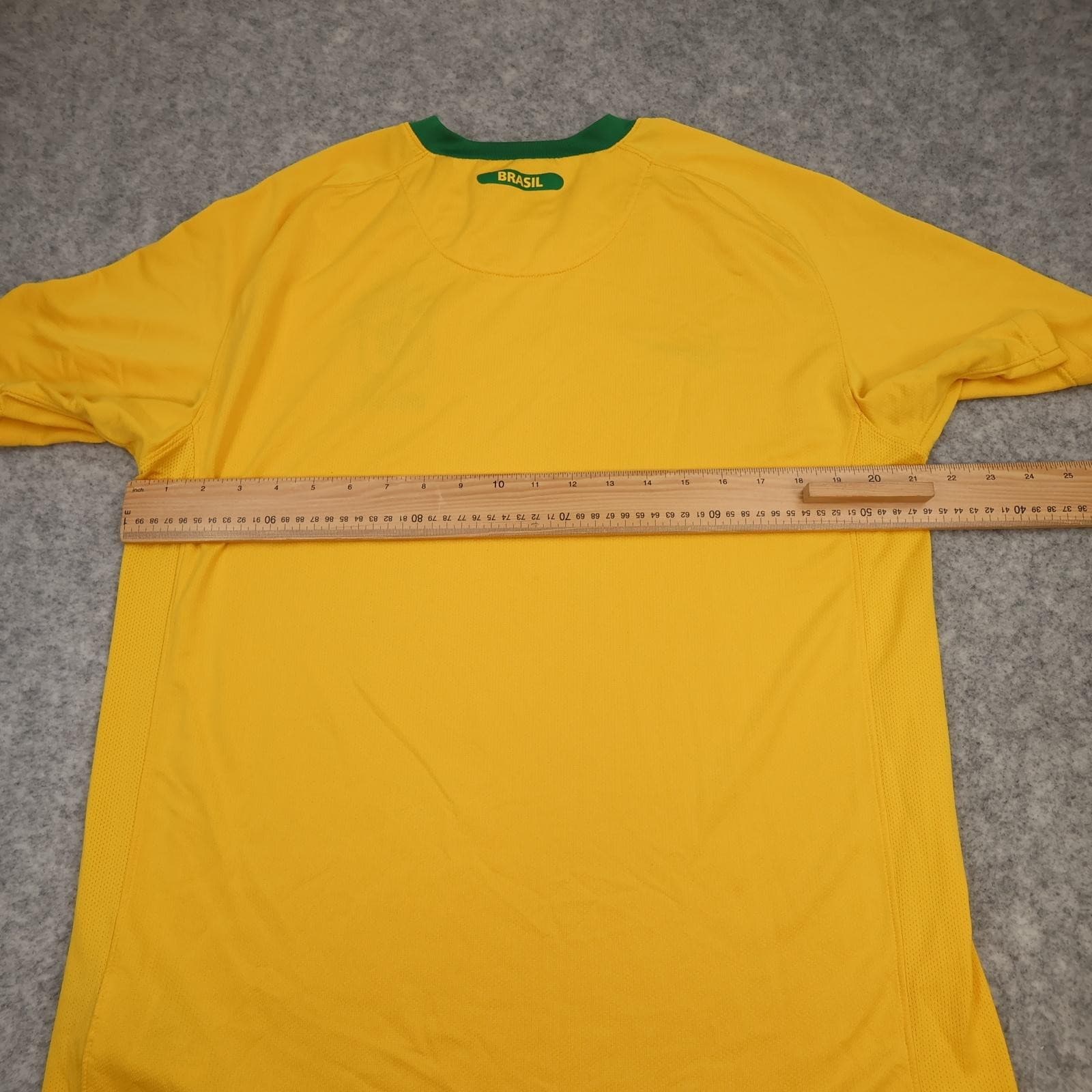 Brazil Home Shirt Mens Large Yellow 2010 2011 Nike Dri Fit Soccer Jersey Top photo 9