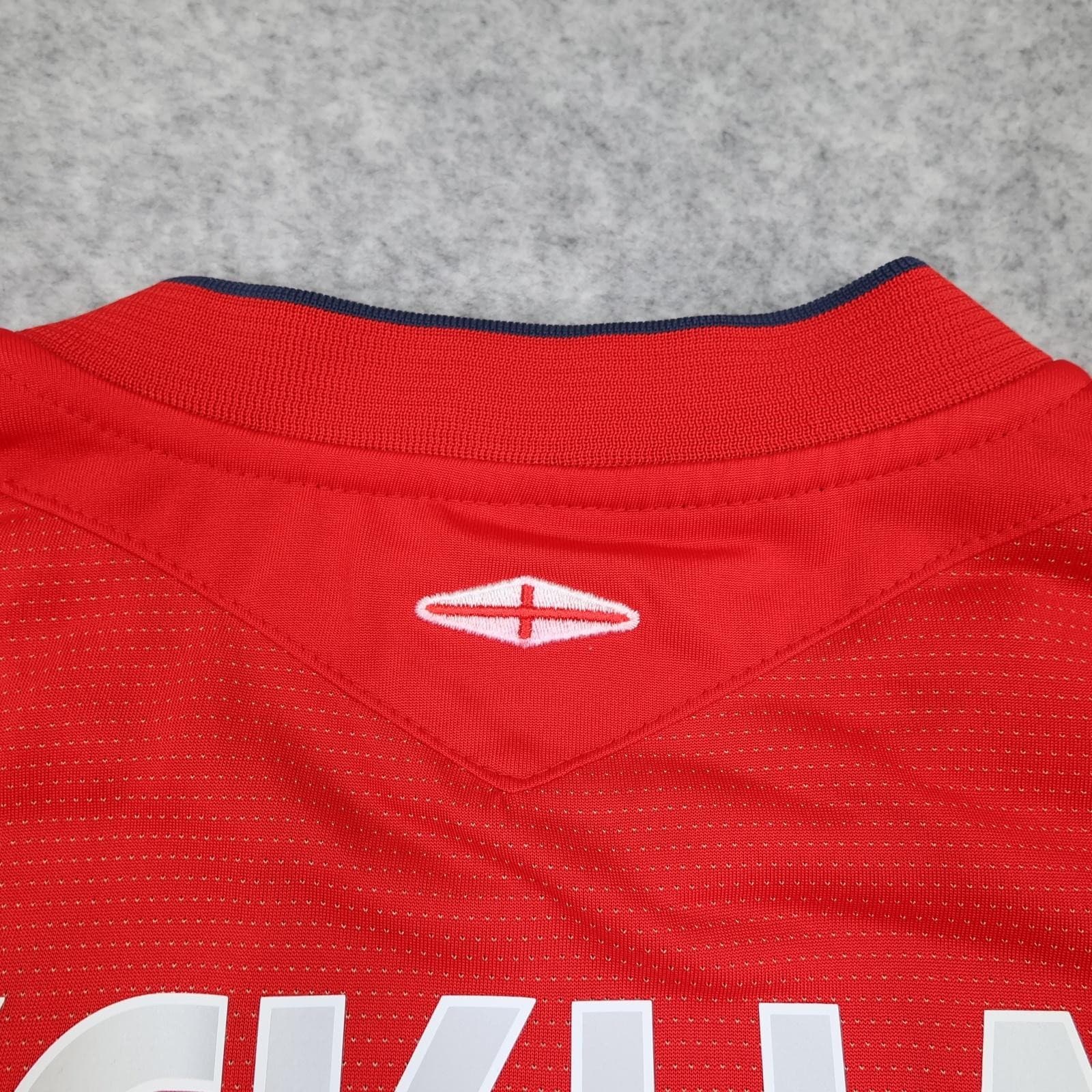 Vintage England Away Shirt Mens XL Red 2004 2006 Football Umbro Beckham 7 Jersey photo 5