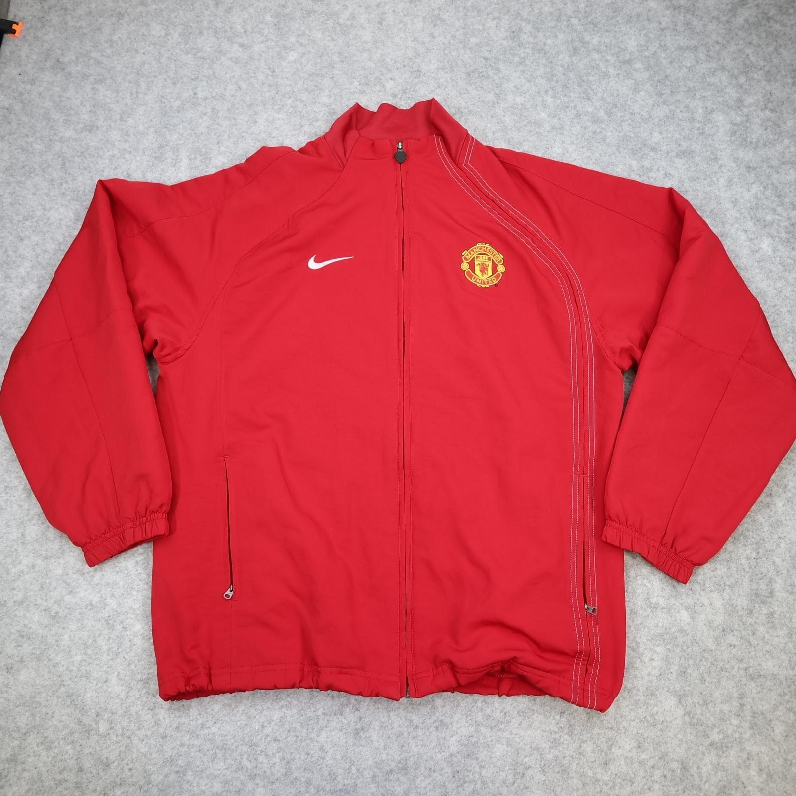 Manchester United Jacket Mens Medium Red 2004 2005 Football Nike Tracksuit Top