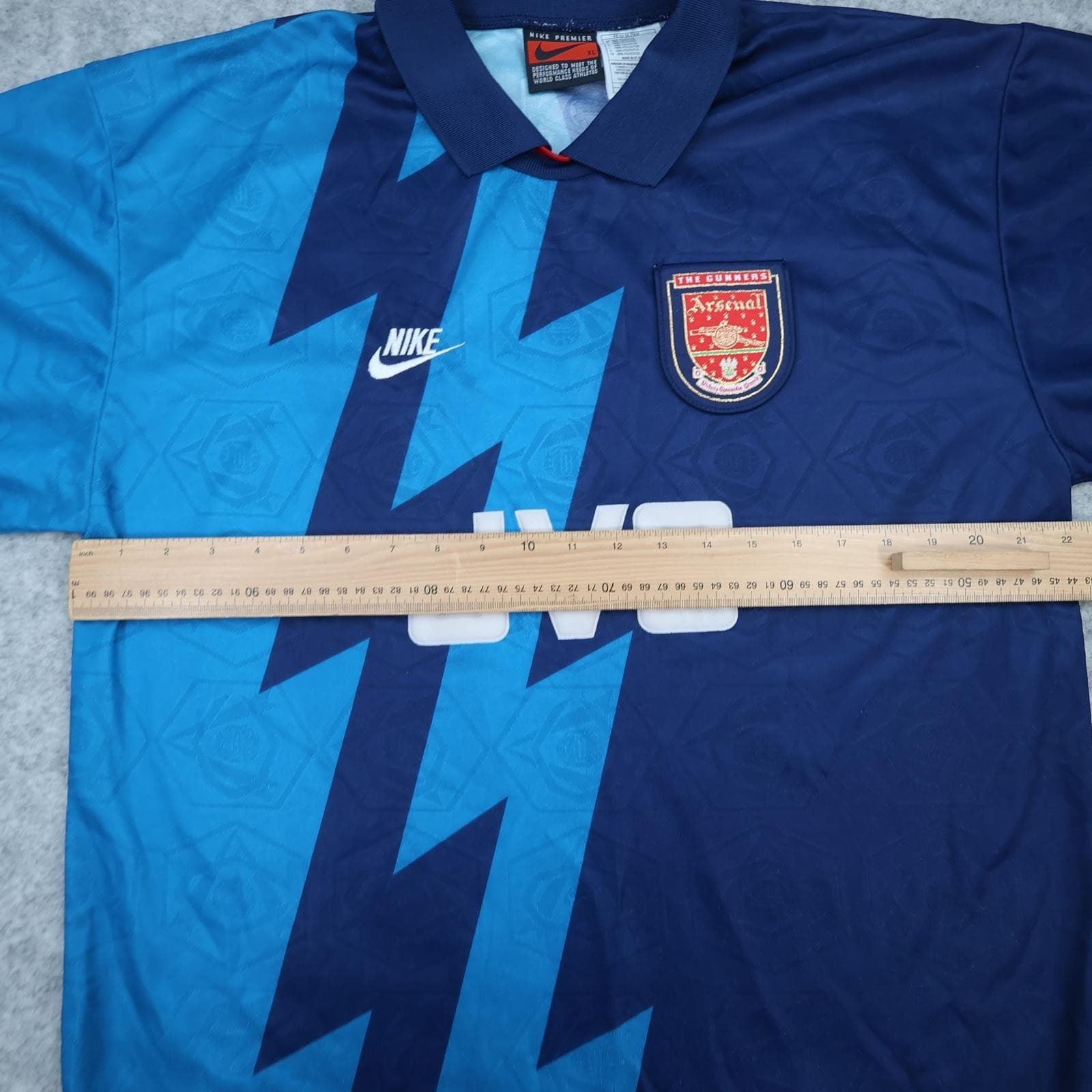 Vintage Arsenal Shirt Mens XL Blue Away 1995 1996 Football Nike JVC Jersey UK photo 11