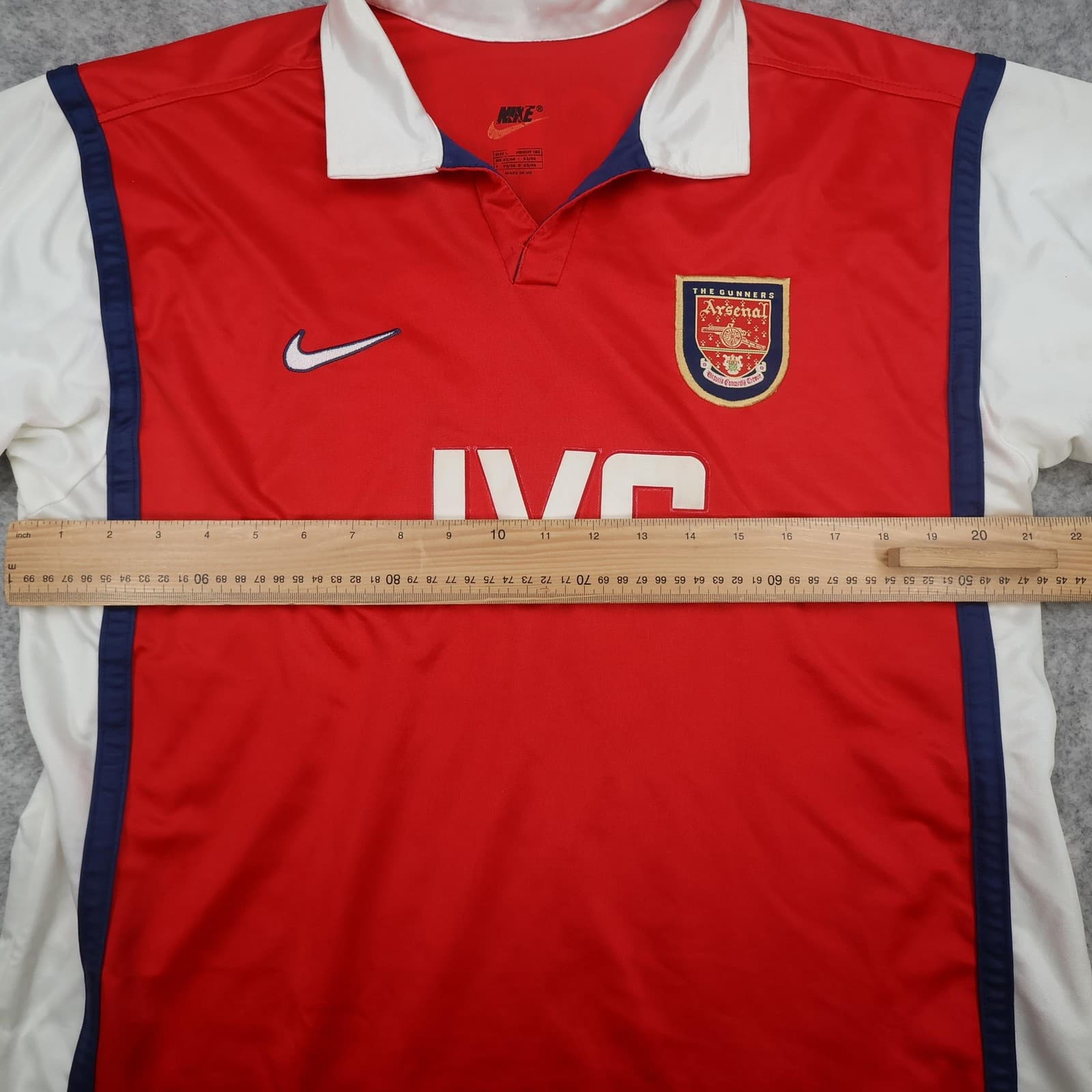 Vintage Arsenal Shirt Mens Large Home 1998 1999 Nike JVC Bergkamp 10 Jersey photo 13