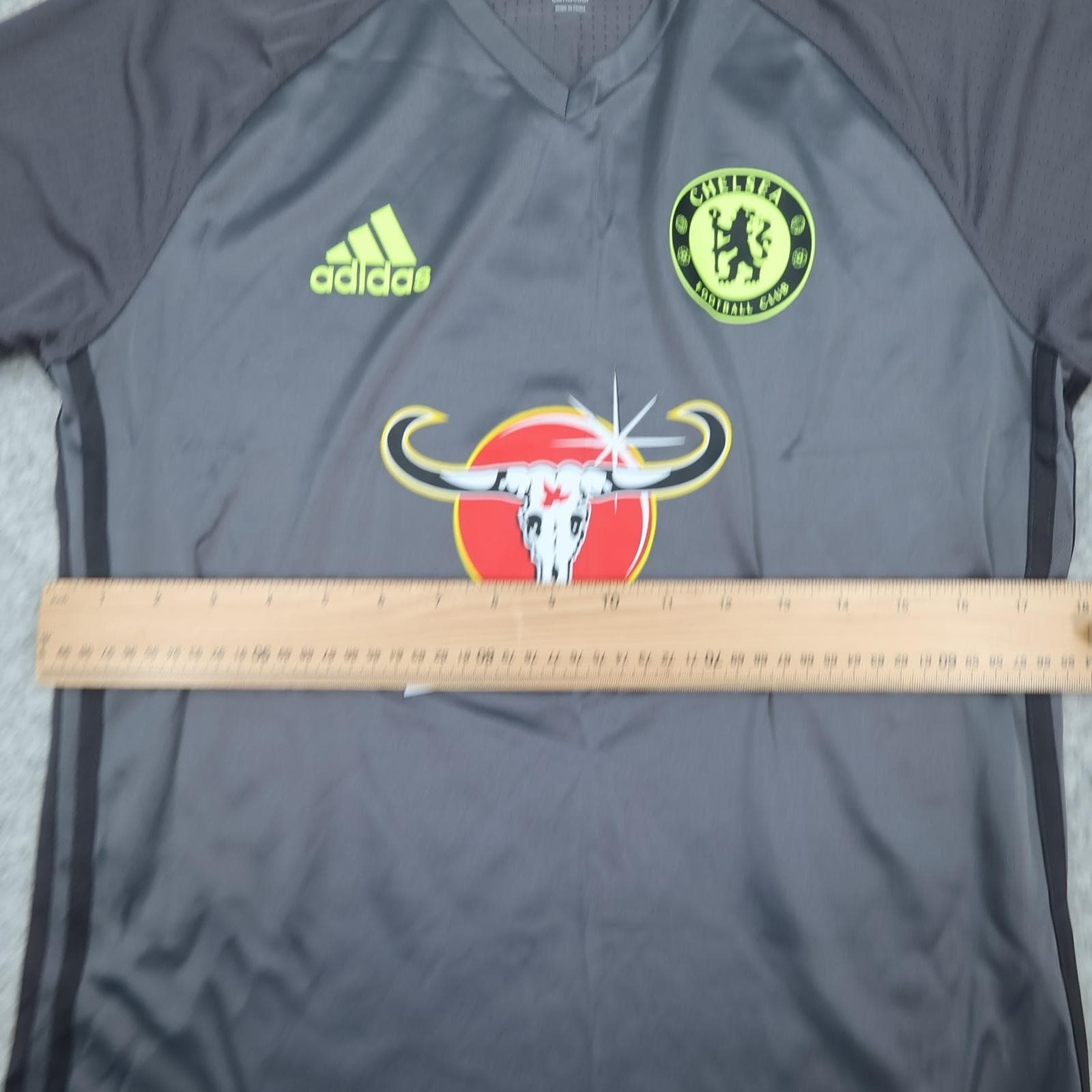 Chelsea Training Shirt Mens Medium Grey EPL Football Adidas Carabao 2016 2017 photo 9