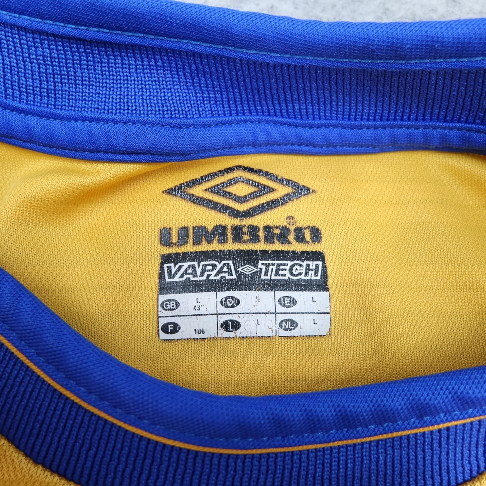 Vintage Chelsea Shirt Large Yellow Third Kit 2000 2001 Jersey Autoglass photo 8