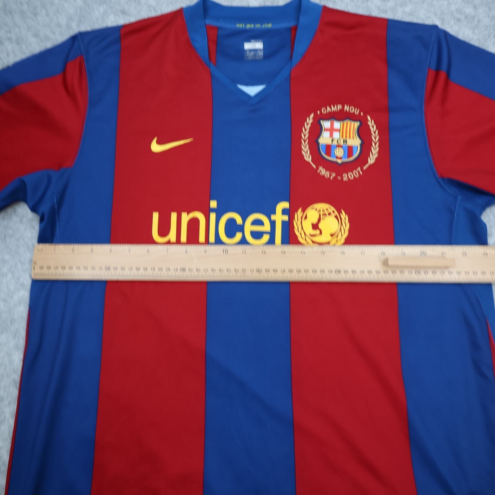 Vintage Barcelona Shirt Extra Large Red Home Kit 2007 2008 Nike Jersey photo 13