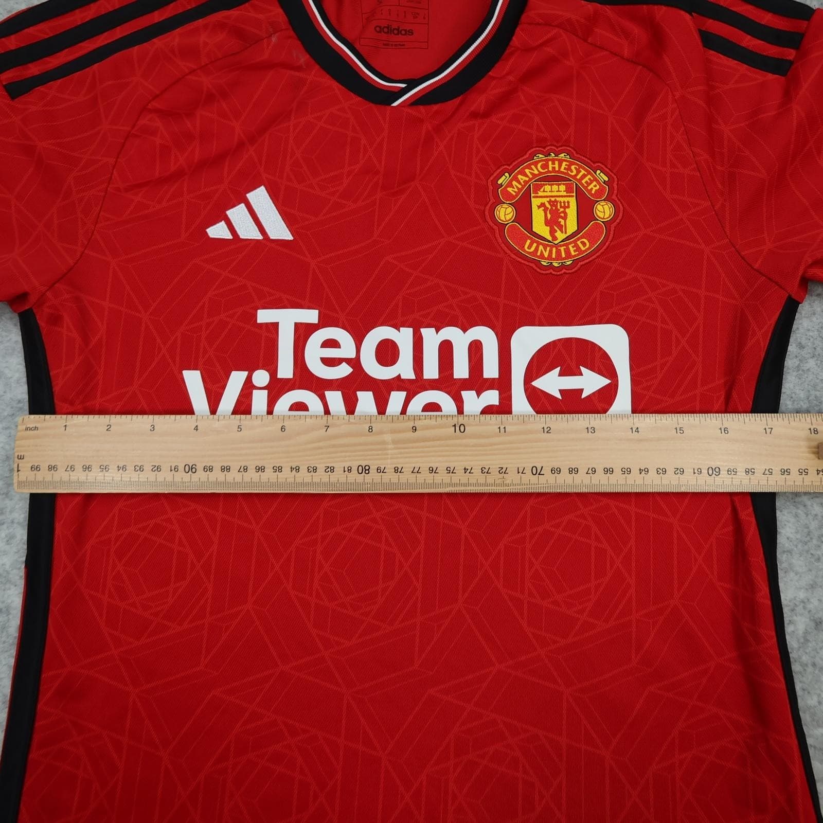 Manchester United Shirt Mens Small Red Home 2023 2024 Football Adidas TeamViewer photo 9