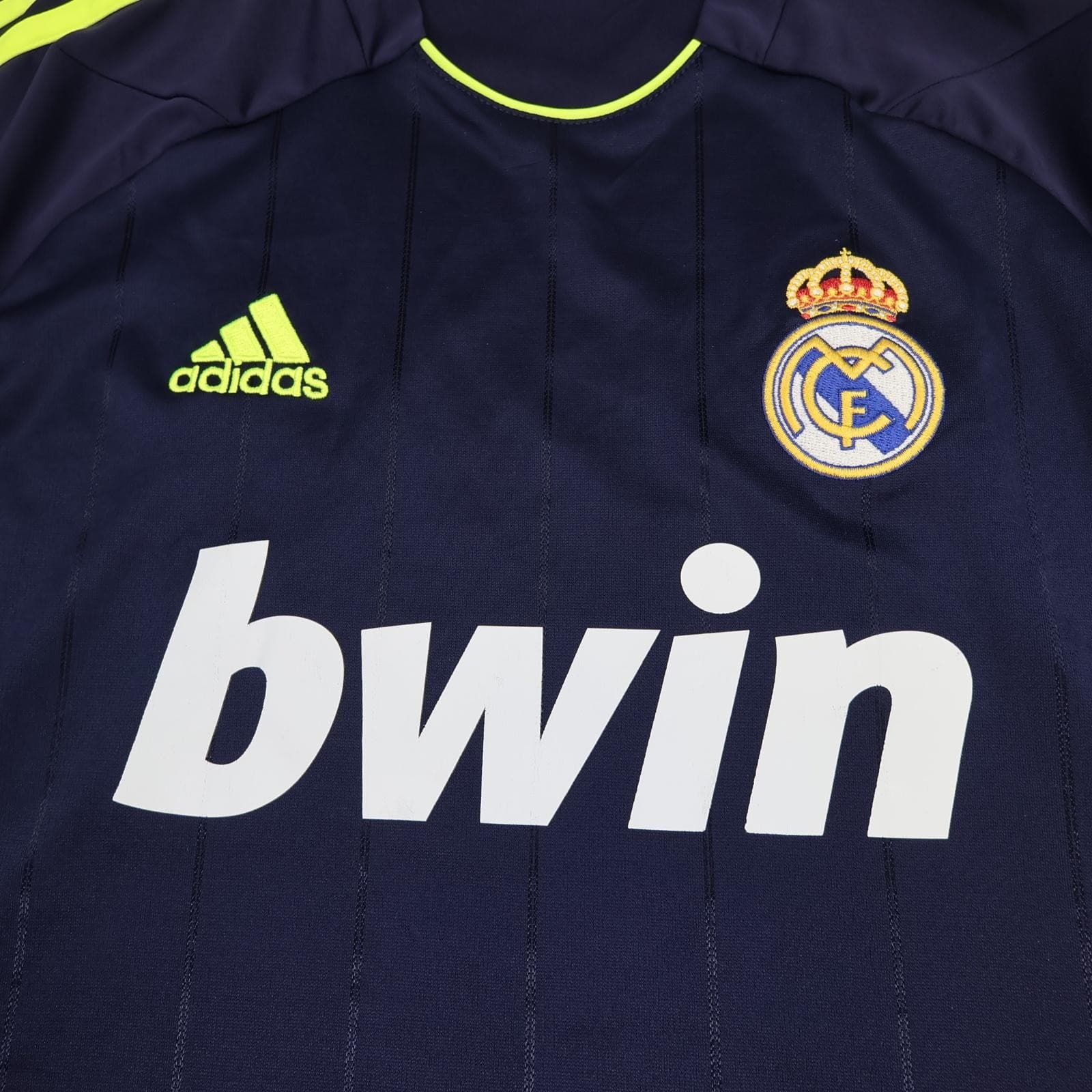 Real Madrid Shirt Mens Medium Blue Away 2012 2013 La Liga Football Adidas Bwin photo 3