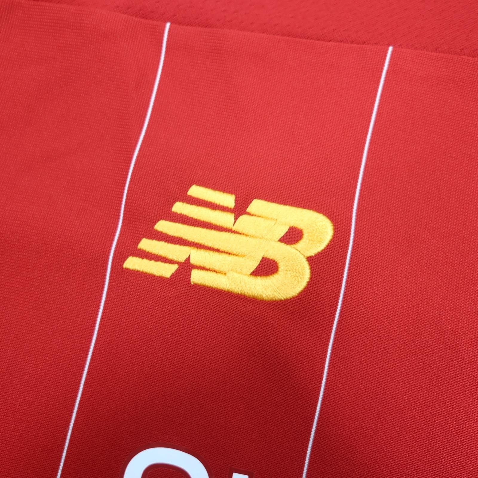 Liverpool Shirt Mens Large Red Home 2019 Football New Balance Standard Chartered photo 5