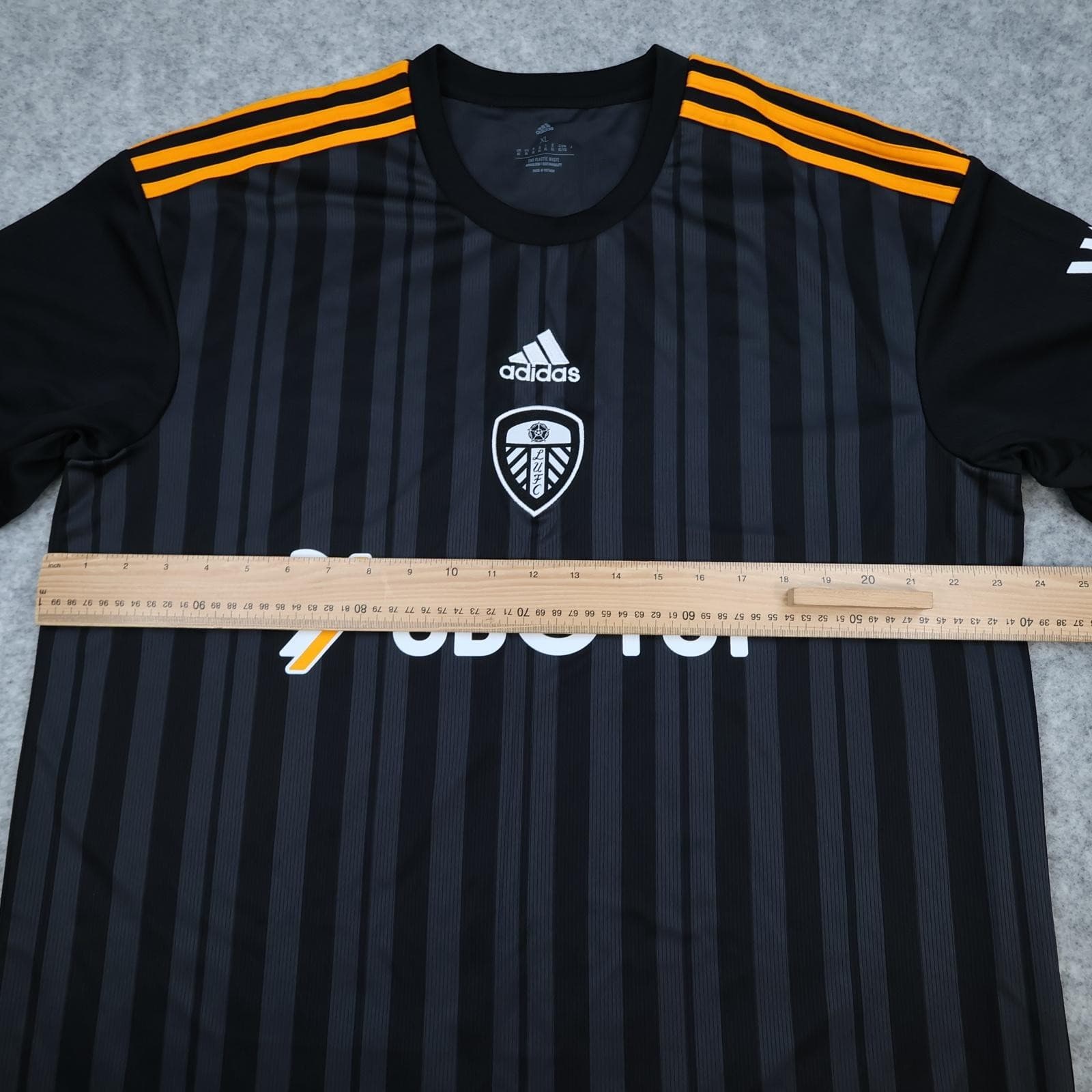 Leeds United Shirt Mens XL Black 3rd Kit 2022 2023 EPL Football Adidas SBOTOP photo 10