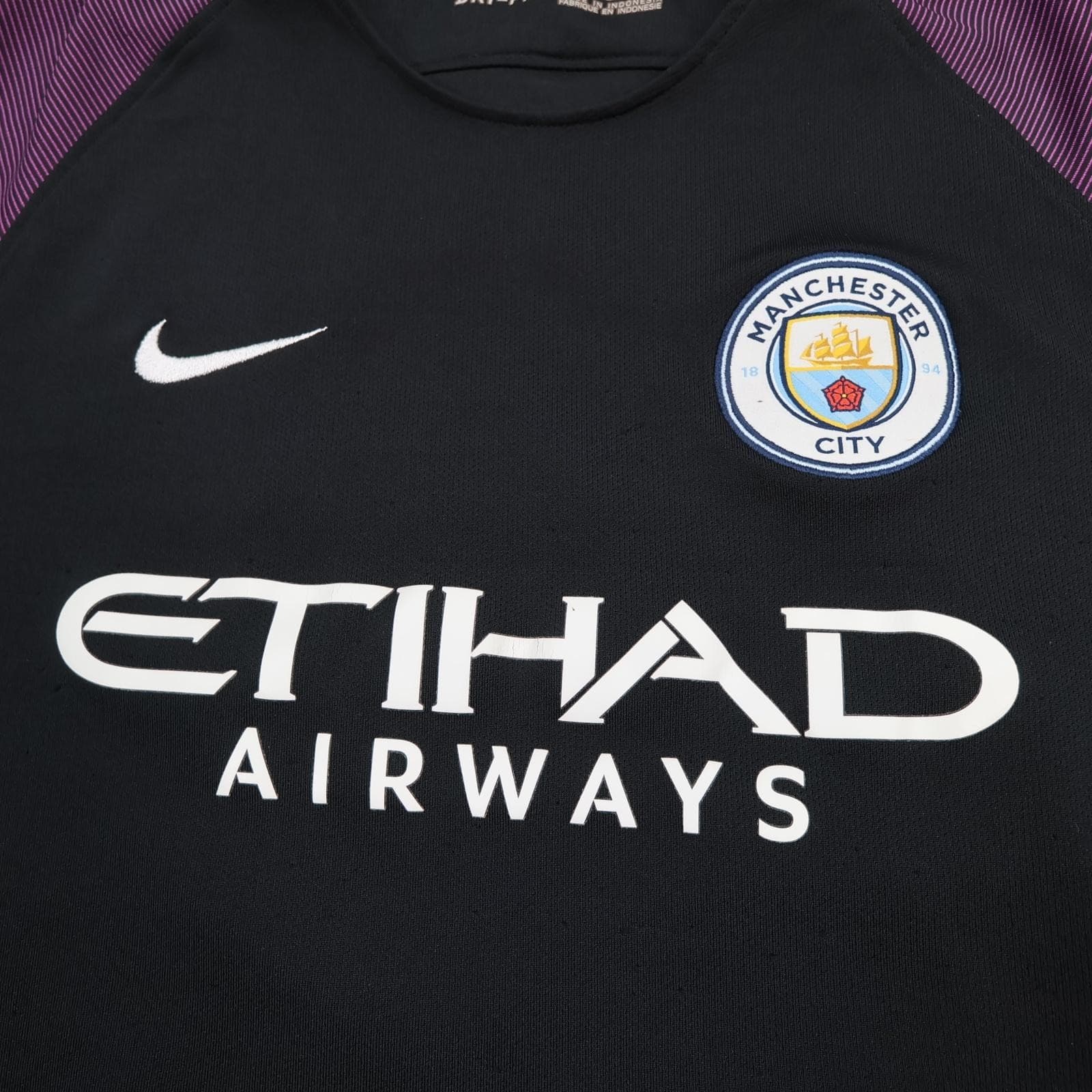 Manchester City Shirt Youth 12-13 Years Black Away Football Nike Caballero 13 photo 3