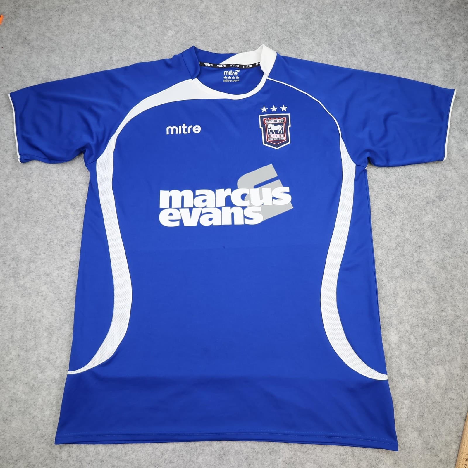 Ipswich Town Shirt Mens XL Blue Home Football Soccer Mitre 2009 2011 Jersey