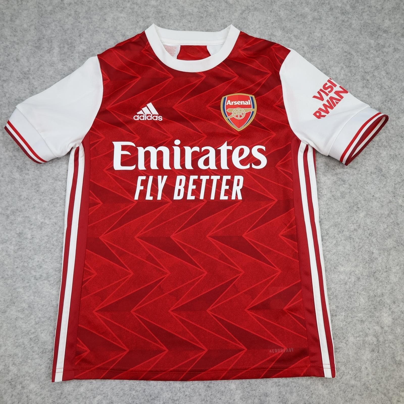 Arsenal Shirt Kids 13-14 Red Home 2020 2021 Adidas Aubameyang 14 Soccer Jersey photo 2