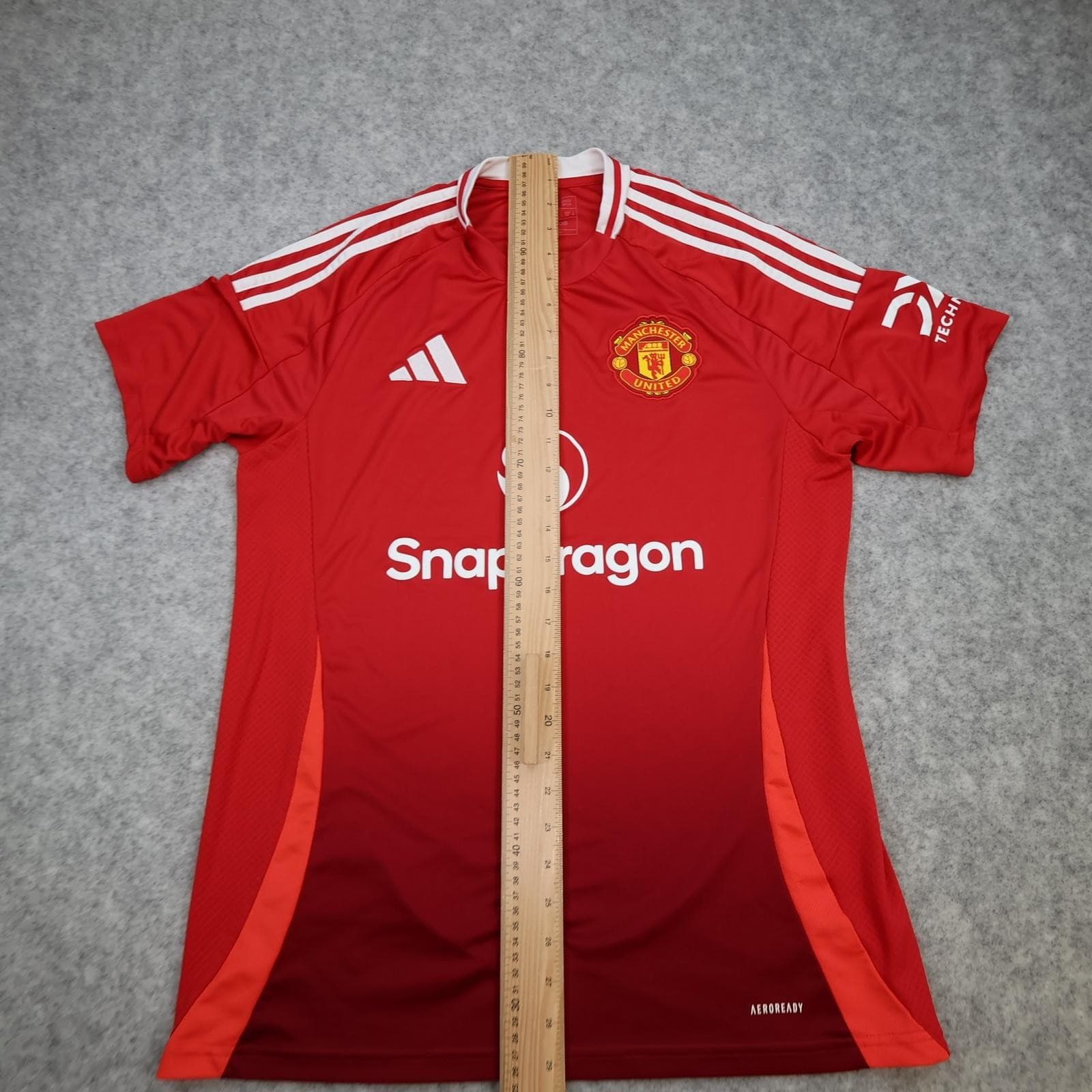 Manchester United Shirt Mens Large Red Home 2024 2025 Adidas Jersey photo 13