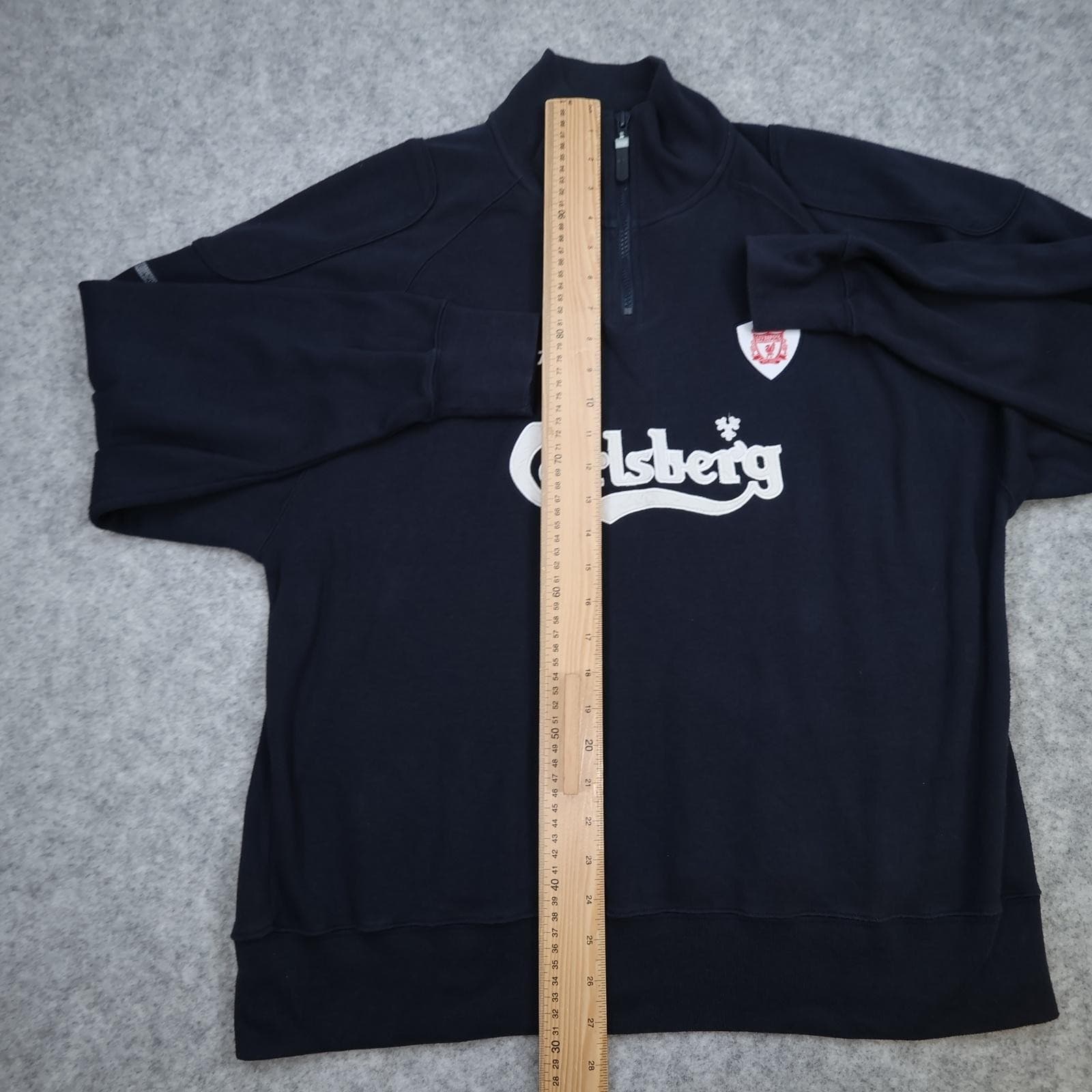 Vintage Liverpool Training Drill Top Mens Small Blue Football Reebok Carlsberg photo 9