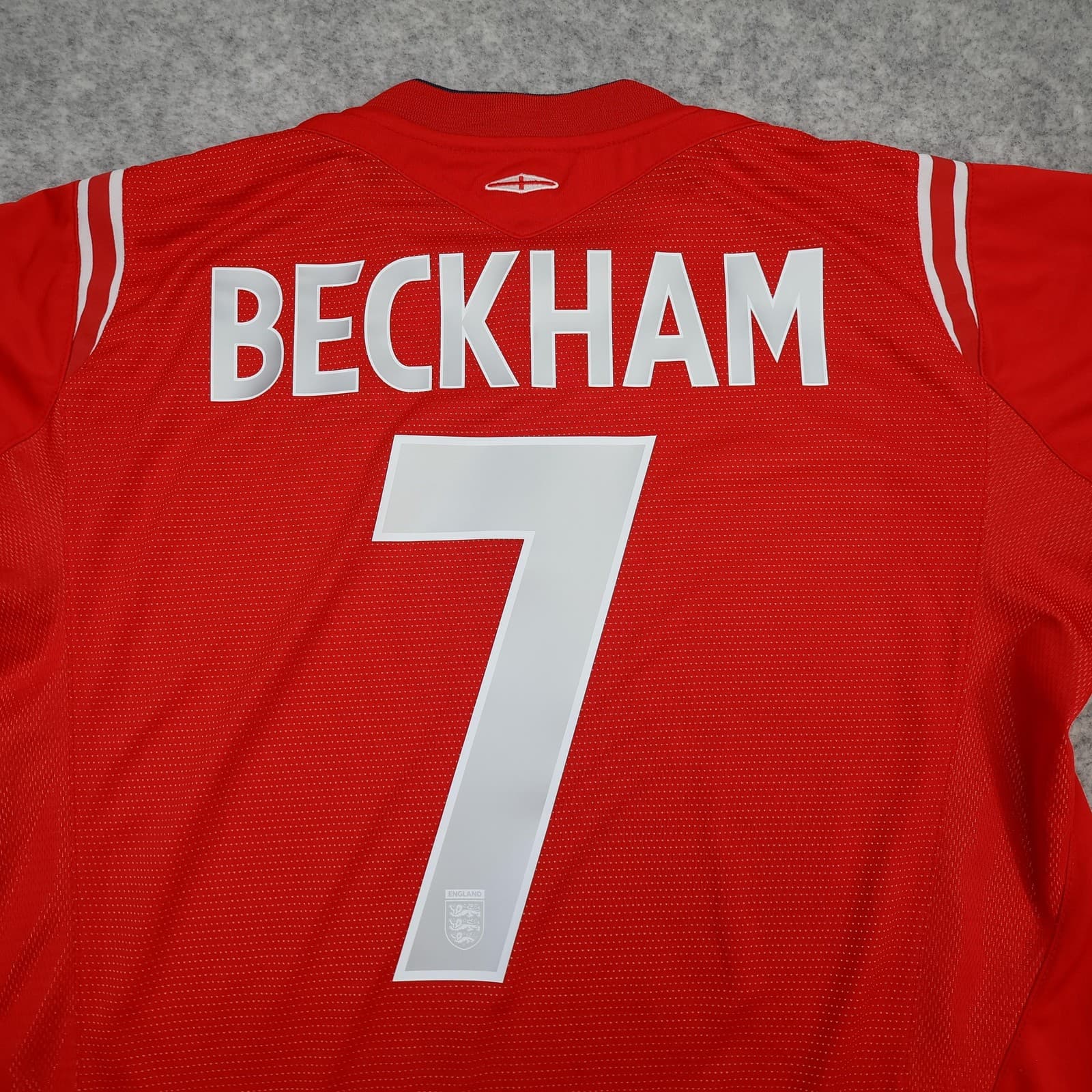 Vintage England Away Shirt Mens Medium Red 2004 2006 Football Umbro Beckham 7 photo 12