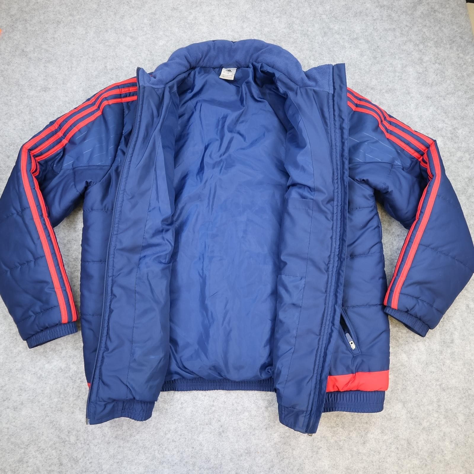 Manchester United Jacket Mens Large Navy Blue EPL 2015 2016 Adidas AON Padded photo 2