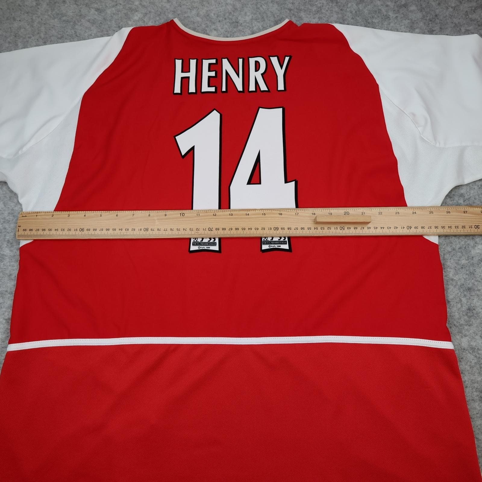 Vintage Arsenal Shirt Mens 2XL Red Home EPL Football Nike Henry 14 O2 Jersey photo 9