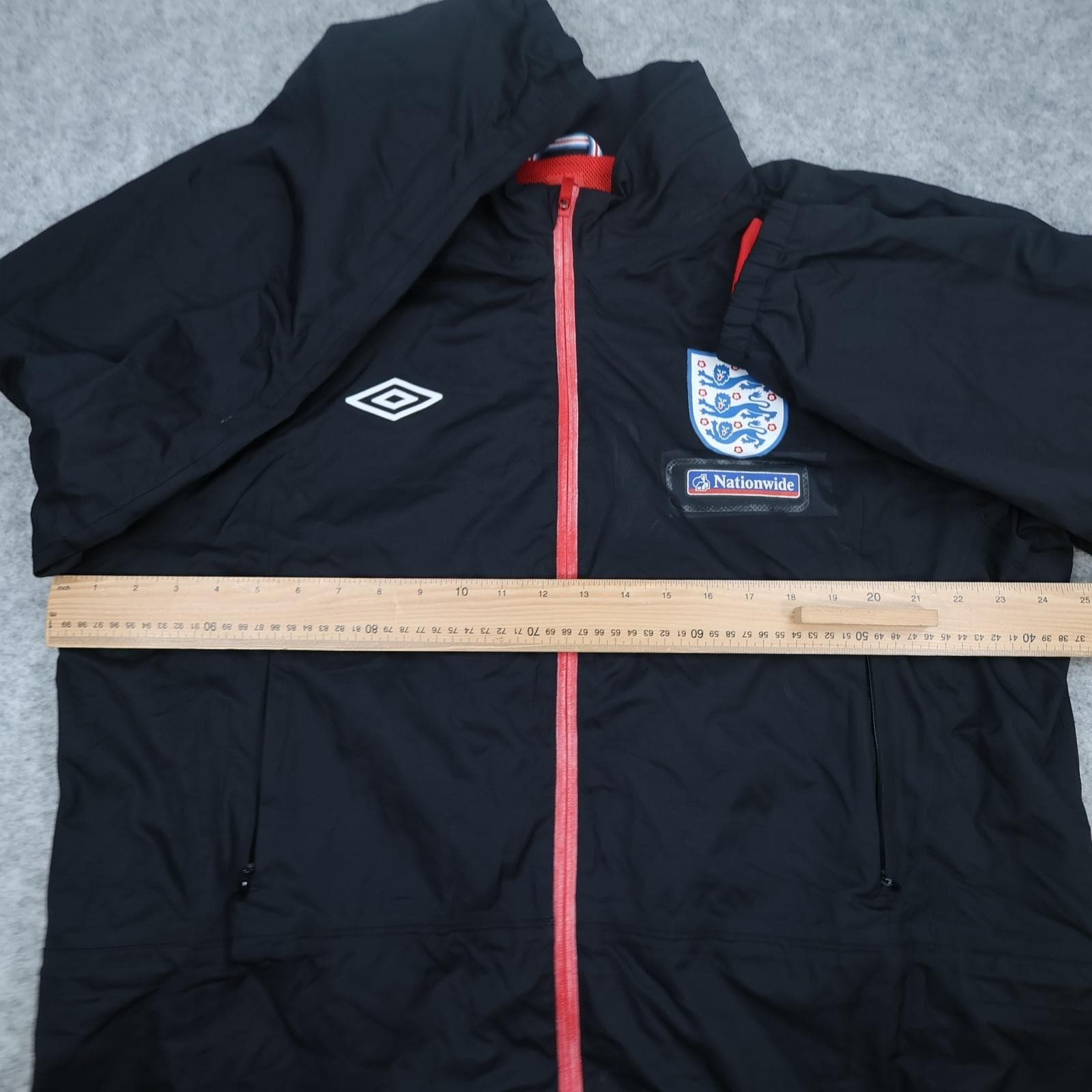 England Jacket Mens XL Black 2010 2011 Football Umbro Nationwide Training photo 9