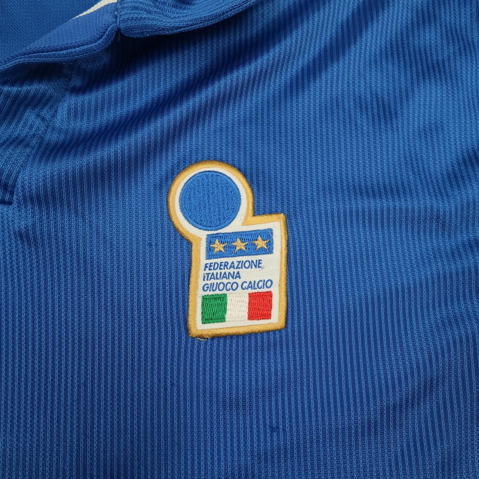 Vintage Italy Home Shirt Mens Medium Blue 1997 1998 Nike Dri Fit FIGC Jersey photo 3