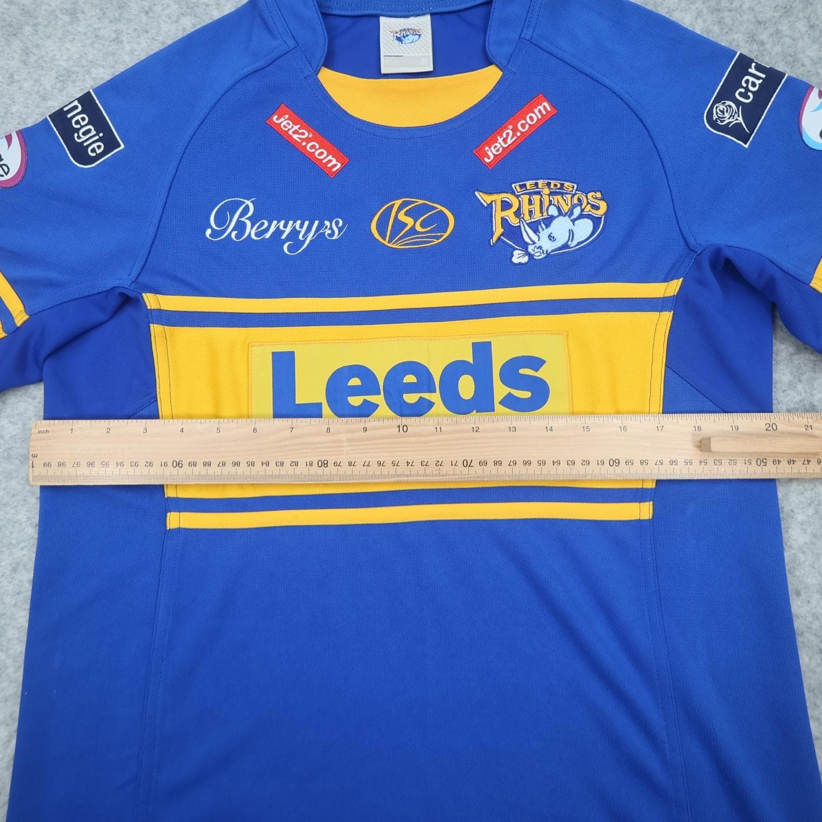Leeds Rhinos Rugby Shirt Mens Medium Blue Rugby League ISC Building Society photo 12