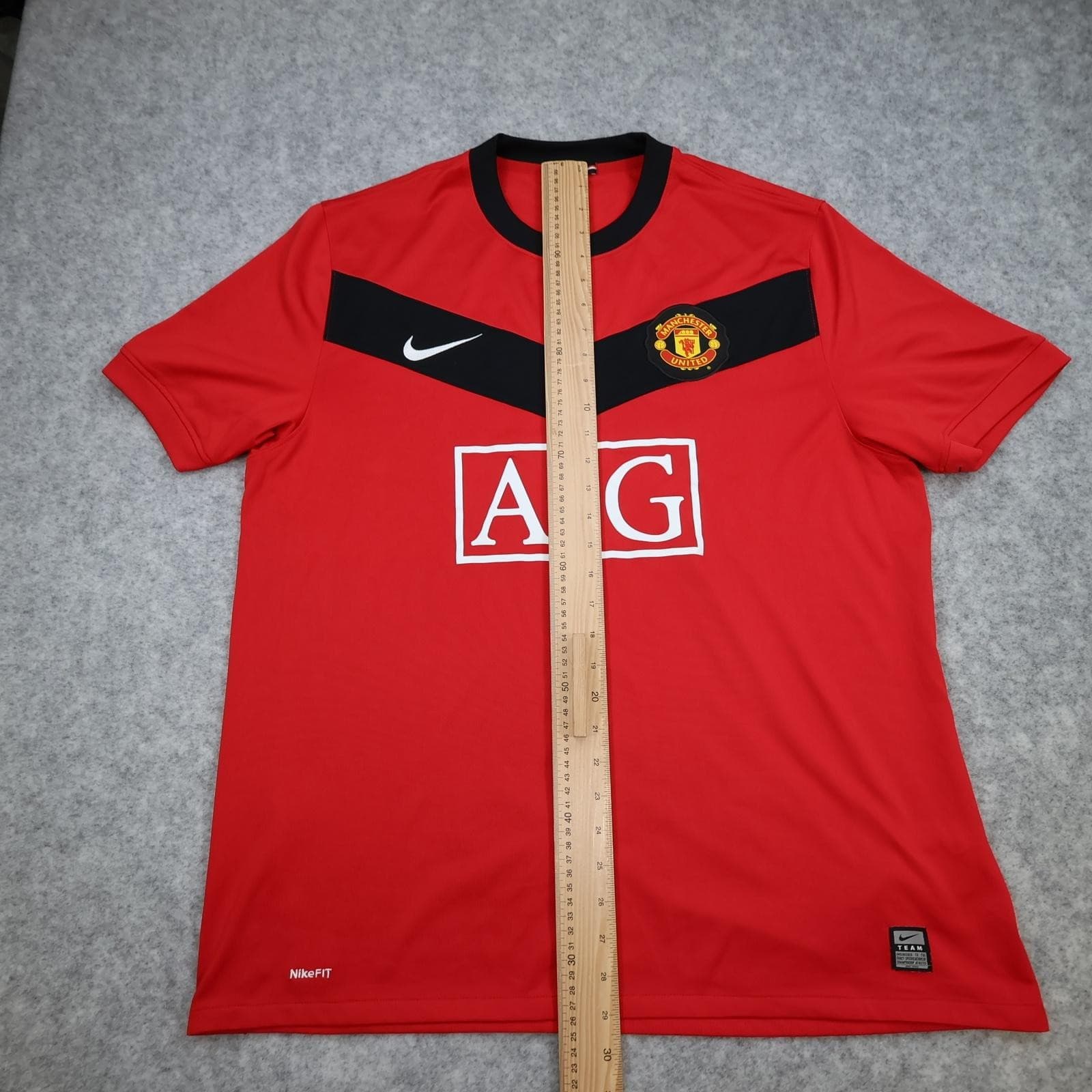 Manchester United Shirt Mens XL Red Home 2009 2010 EPL Football Nike Evra 3 photo 15