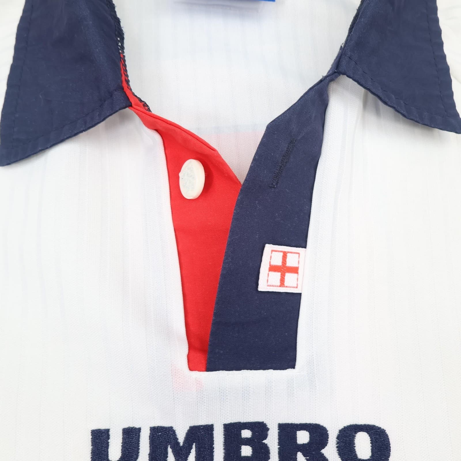 Vintage England Home Shirt Mens 2XL White 1998 1999 Umbro VAPA TECH Jersey 90s photo 5