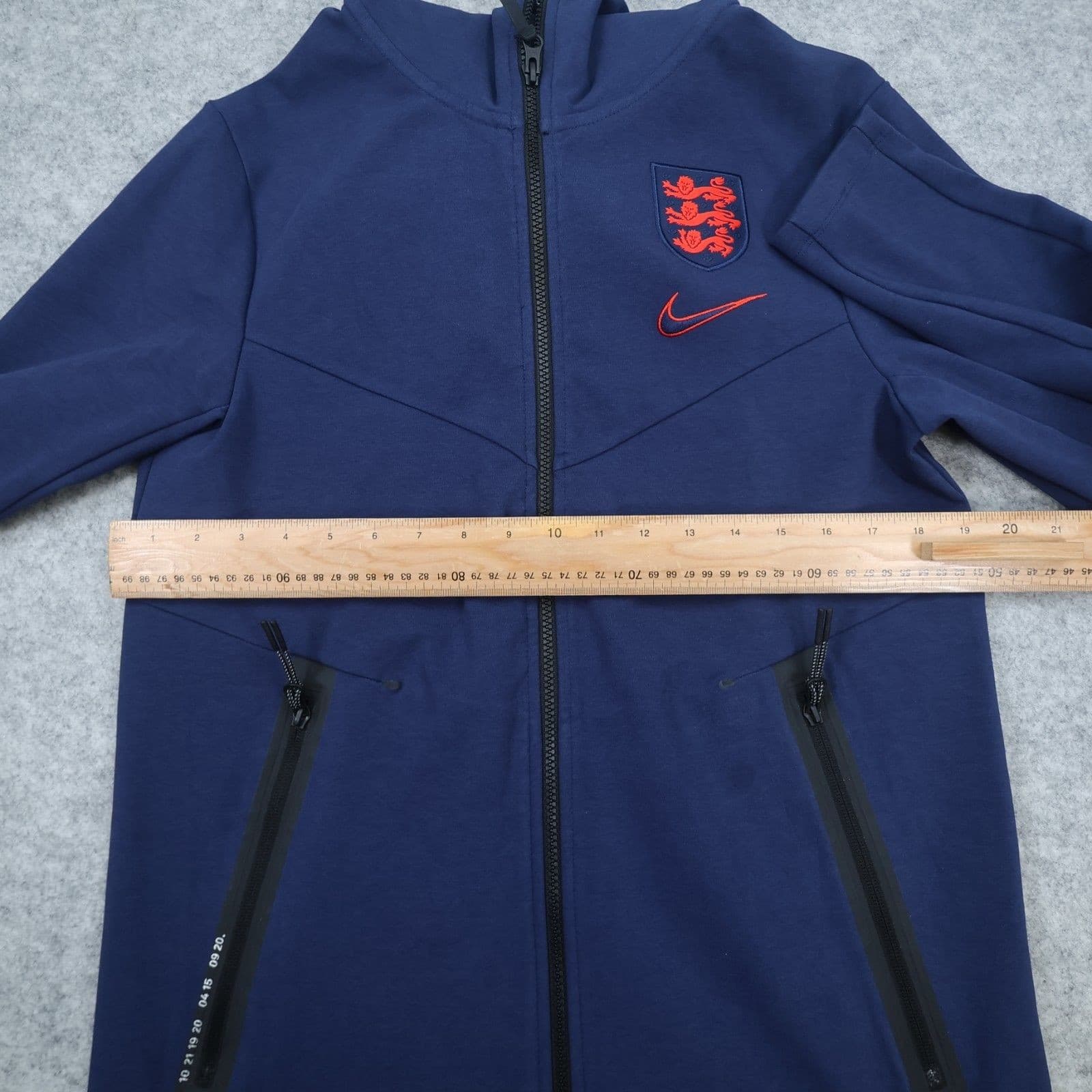 England Football Jumper Small Nike Blue Top Pullover 2020 Tech Fleece Full Zip photo 10