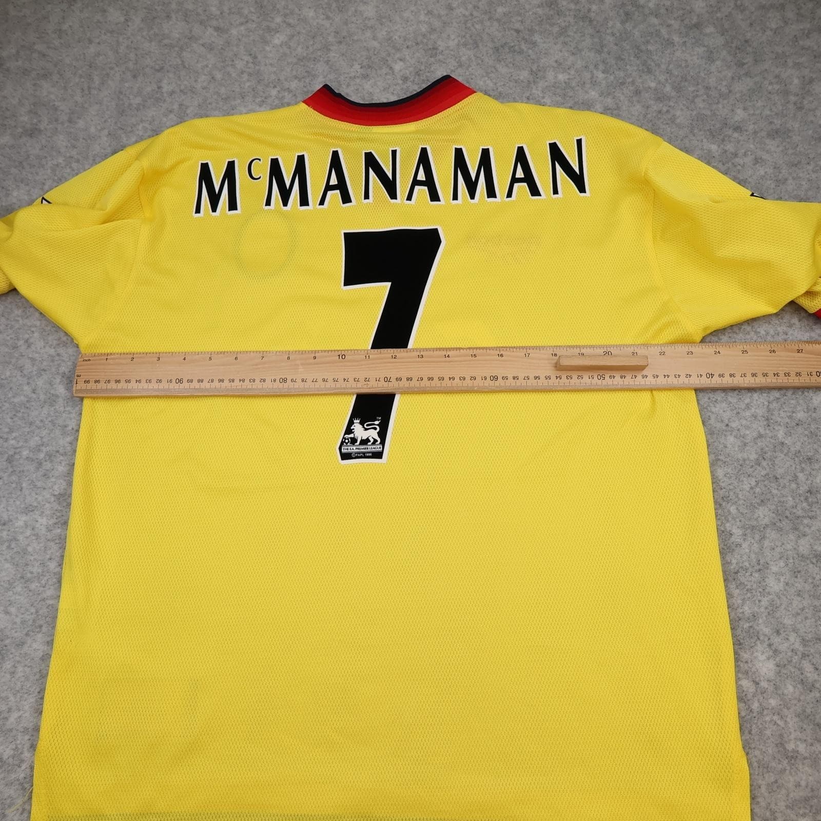Vintage Liverpool Away Shirt Mens Large Yellow 1997 1999 Reebok Carlsberg Jersey photo 13