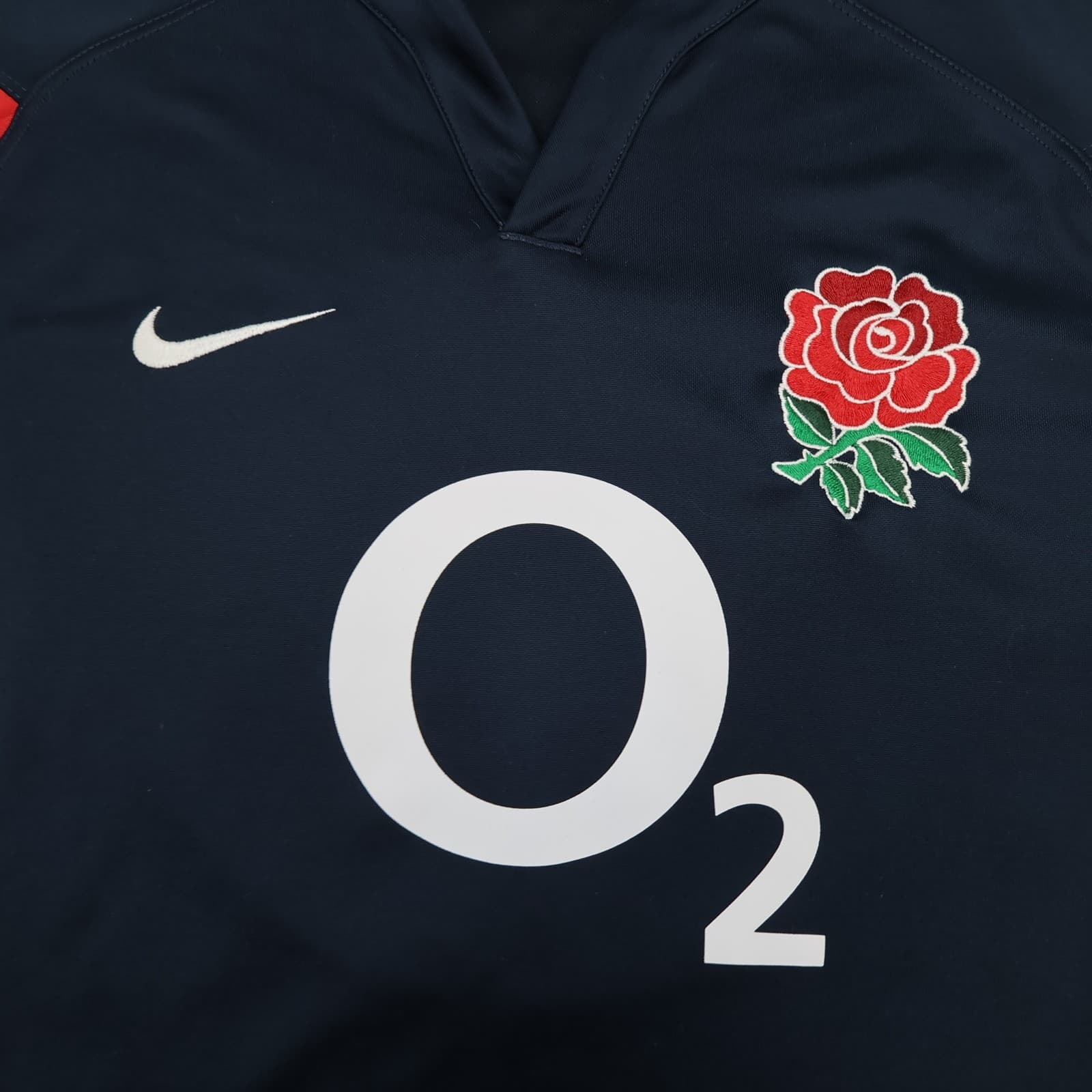 England Rugby Shirt Large Navy Away Kit 2005 2006 Nike Jersey O2 photo 3