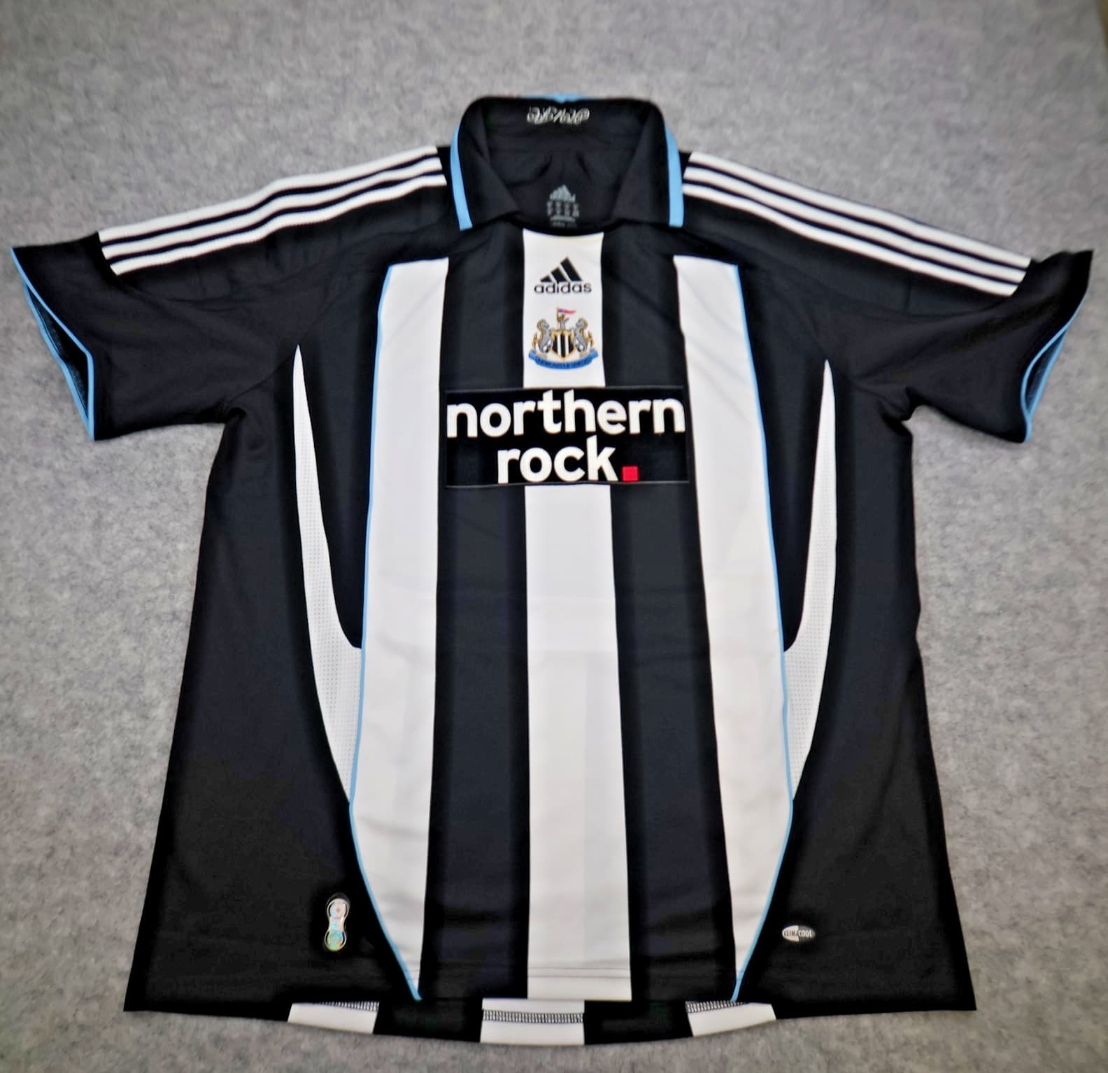 Newcastle United Shirt Extra Large Black Home Kit 2007 2009 Adidas Soccer Jersey