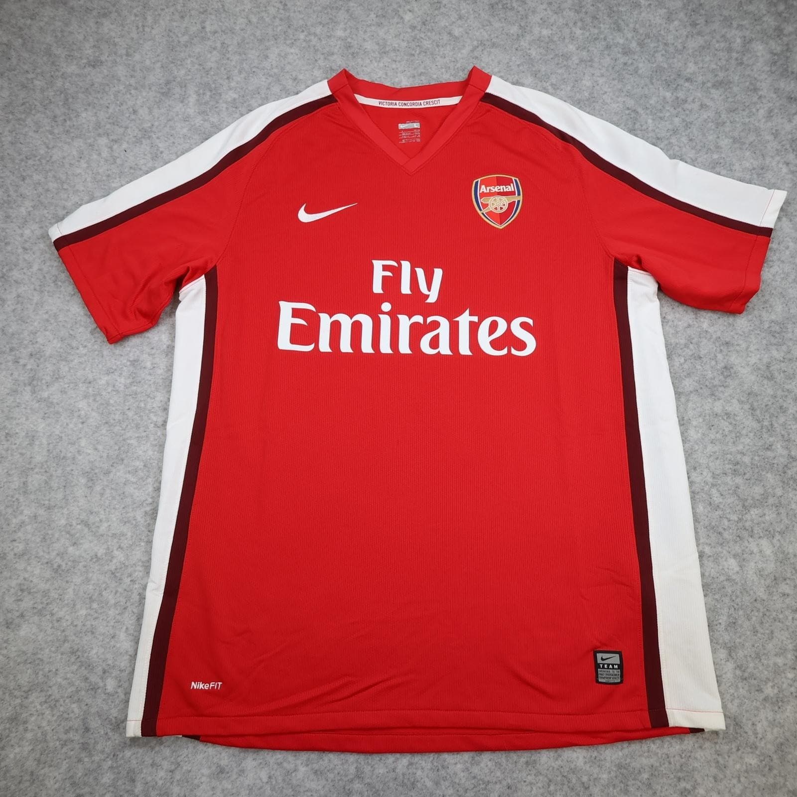 Arsenal Shirt Mens Large Red Home EPL 2008 2009 Nike Fly Emirates Rosicky 7 photo 2
