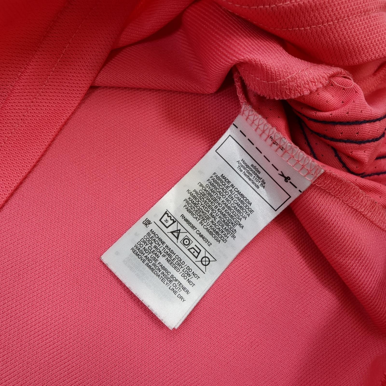 Real Madrid Shirt Mens Large Pink Away 2020 2021 Football Adidas Benzema 9 photo 9
