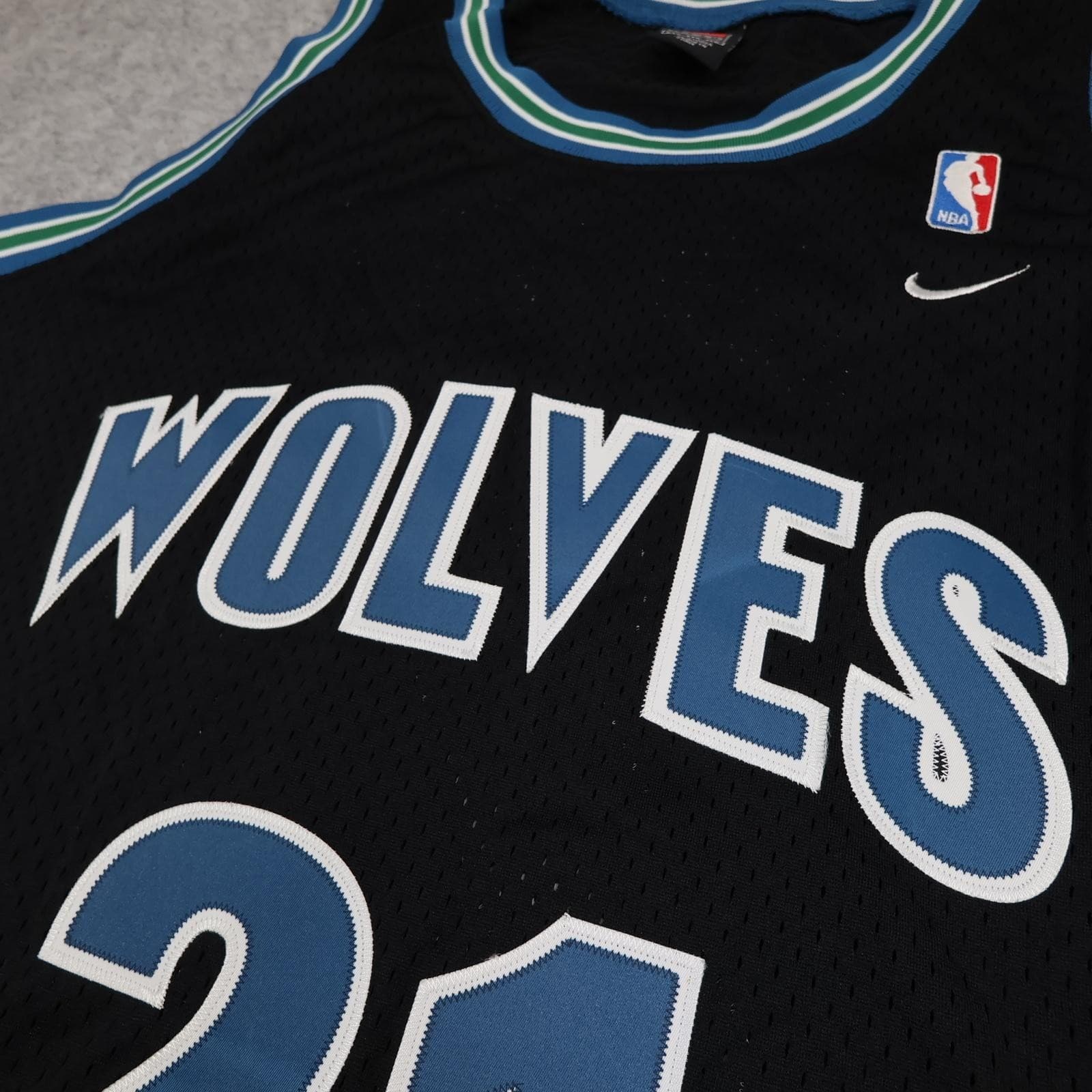 Vintage Minnesota Timberwolves Shirt Mens 2XL Black Nike Basketball Jersey 2000s photo 3